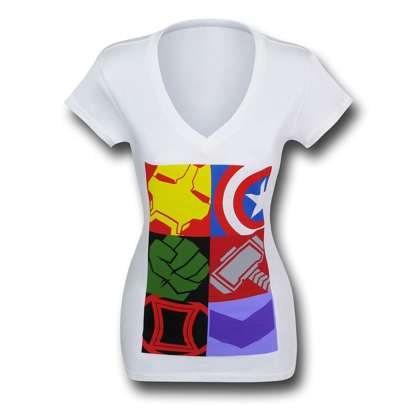 Avengers Boxes Women's V-Neck T-Shirt