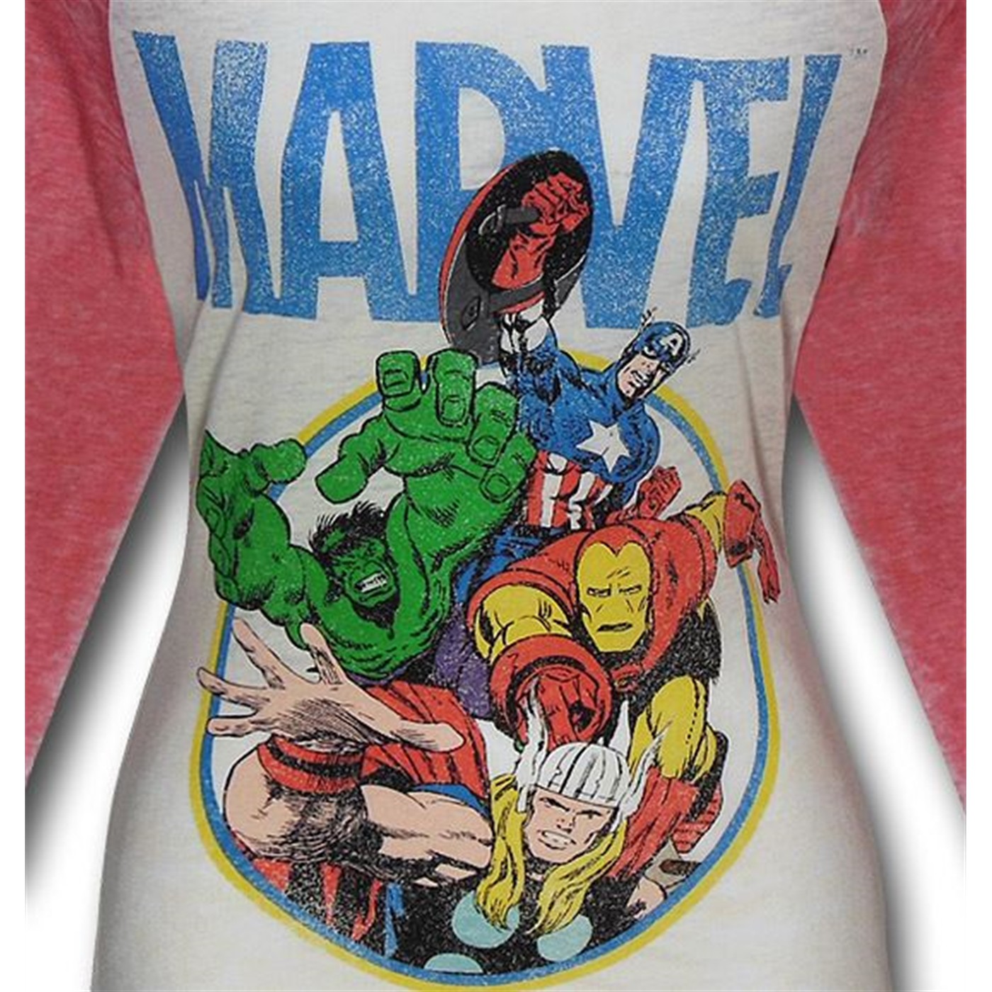 Avengers Classic Heroes Juniors Baseball T-Shirt