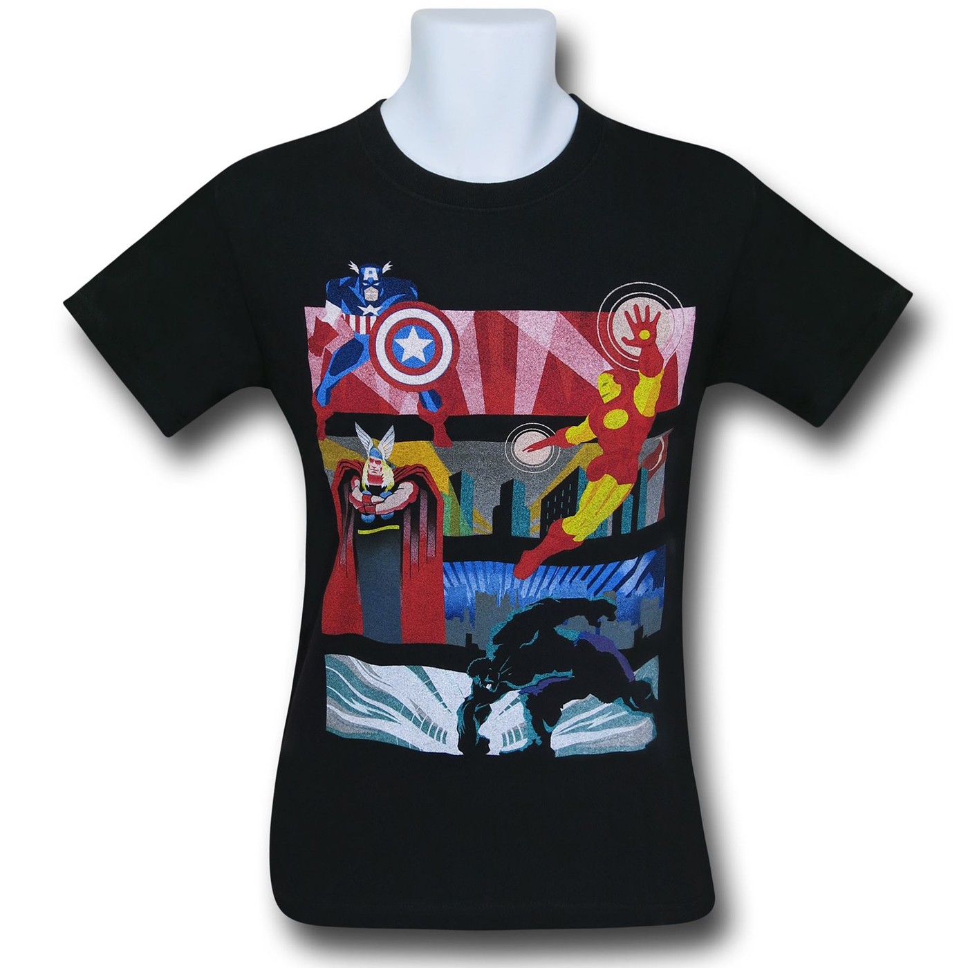 Avengers Age of Ultron Deco Black T-Shirt