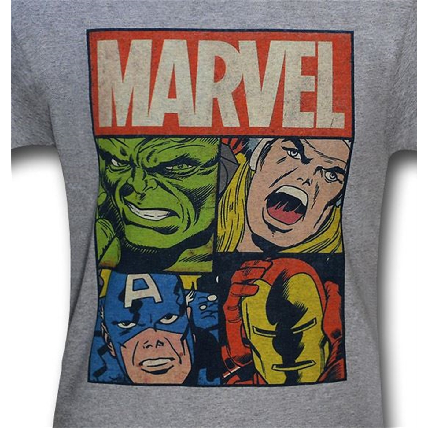 Avengers Four Faces Grey Kids T-Shirt