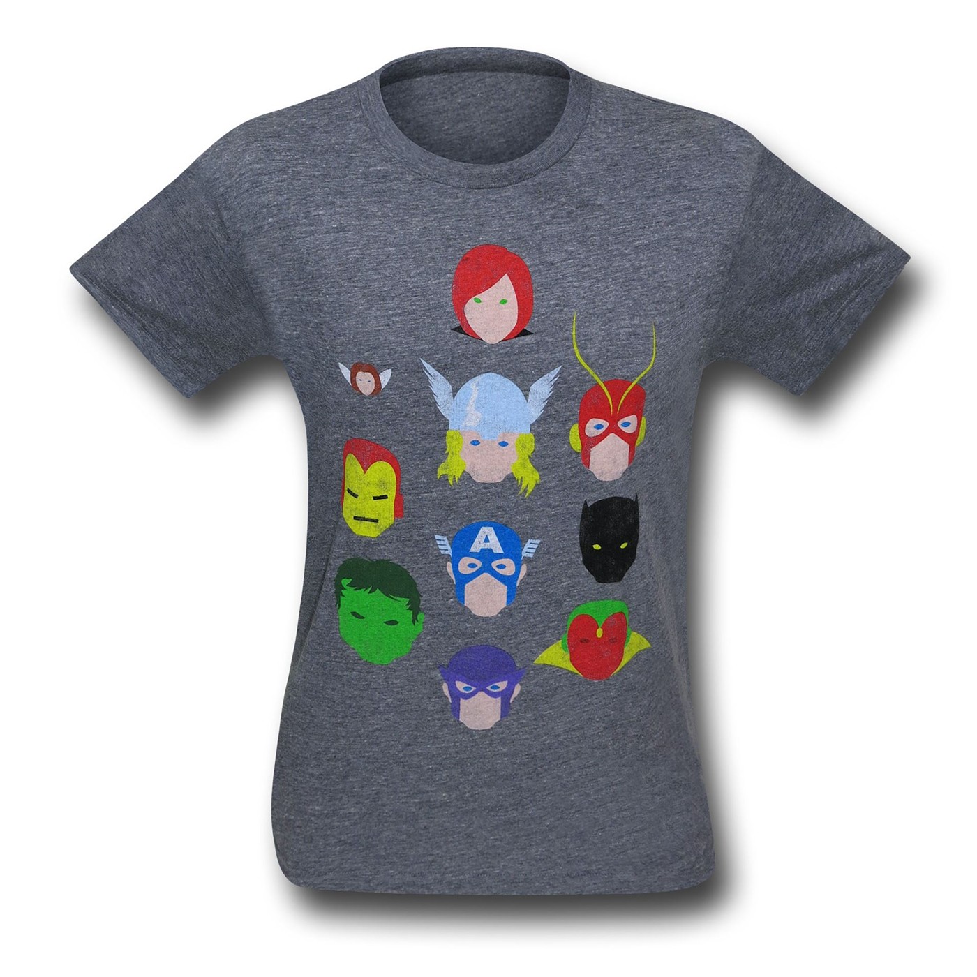 Avengers Minimalist Heads 30 Single T-Shirt