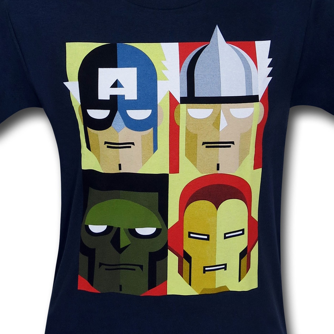 Avengers Stylized Squares Navy 30 Single T-Shirt