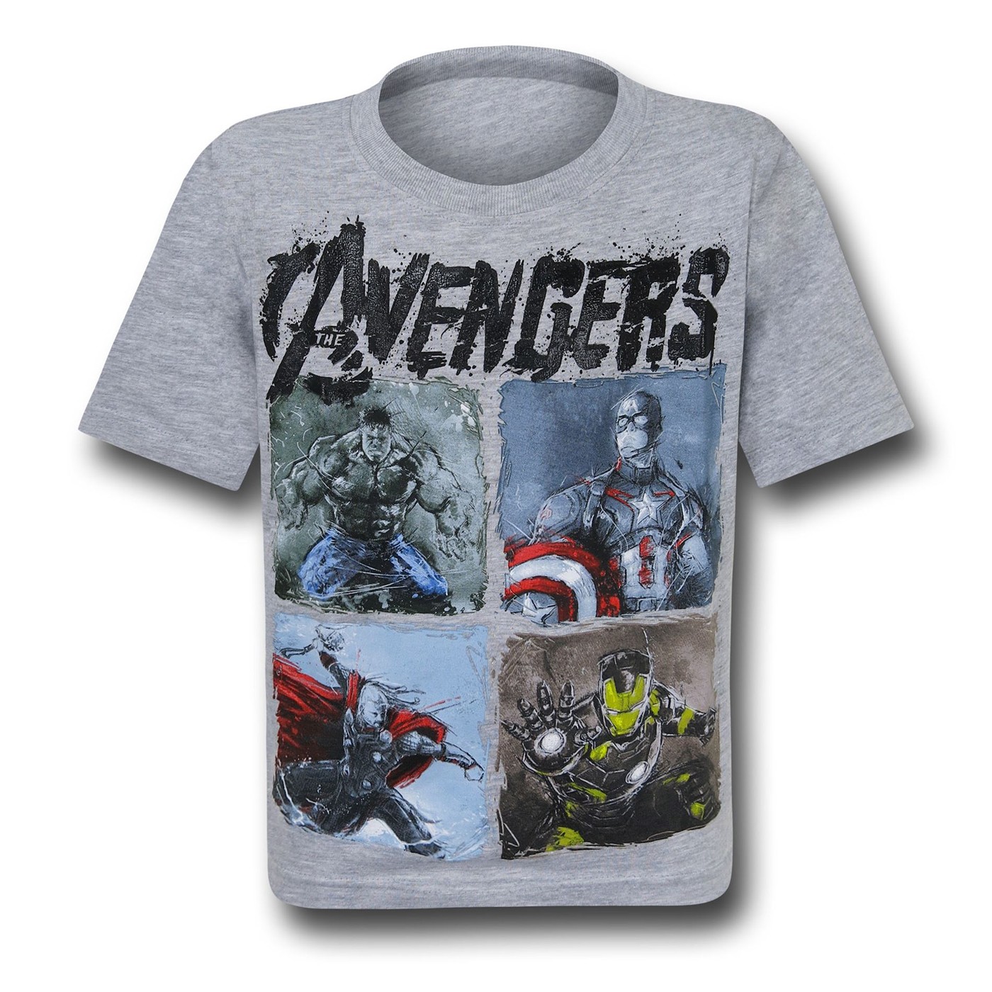 Avengers Age of Ultron Scratch Plated Kids T-Shirt