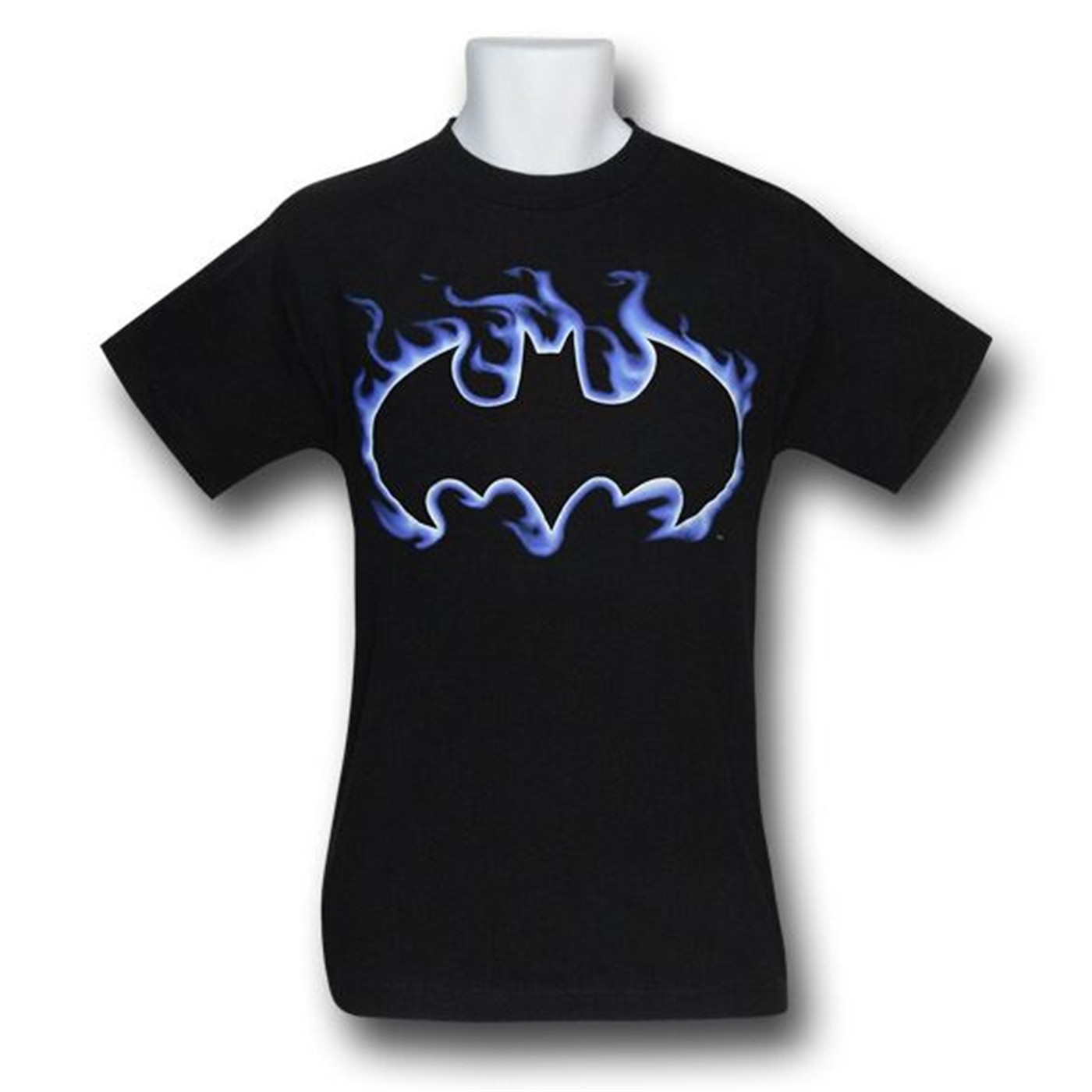 Batman Logo T-Shirt Blue Flame