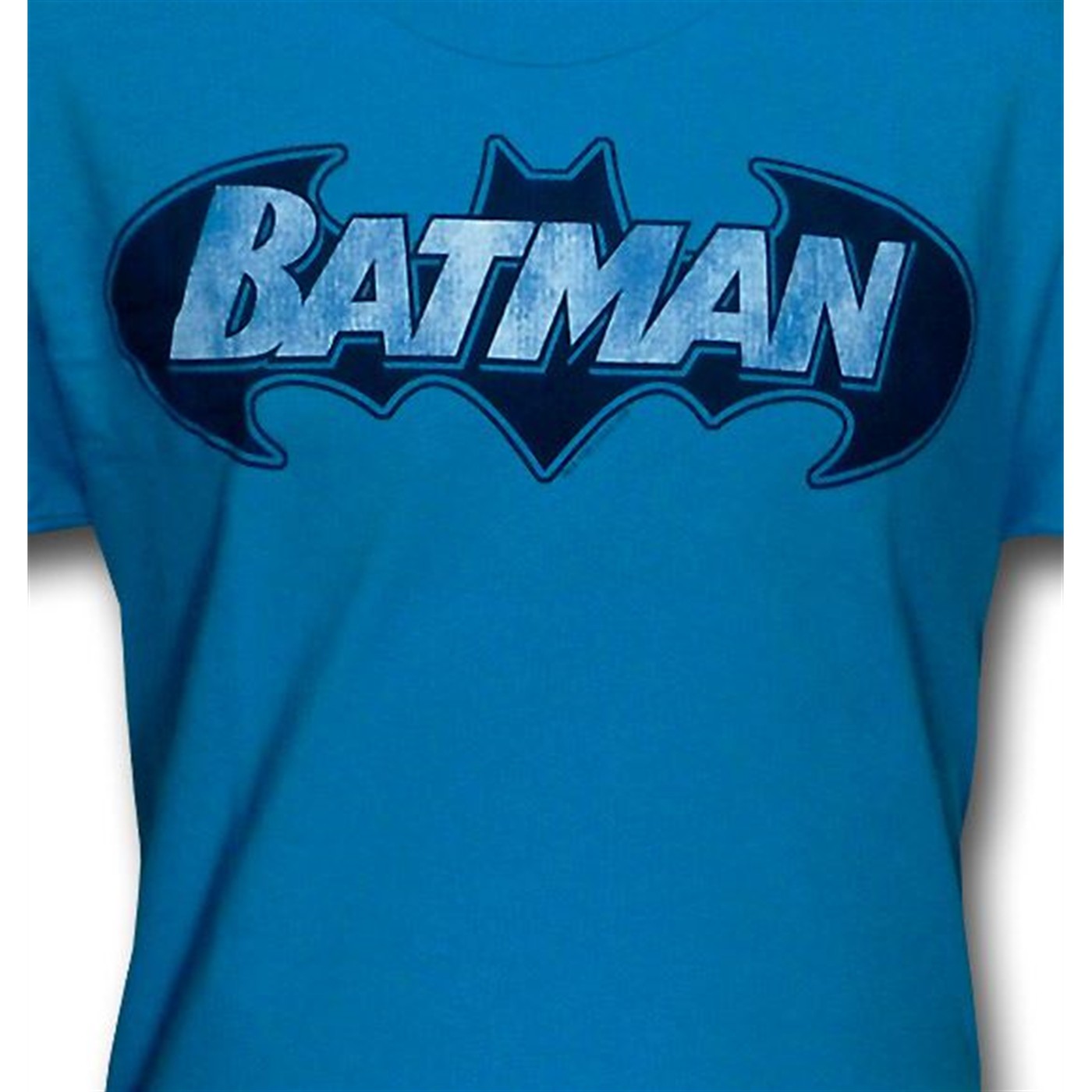 Batman Teal Distressed Logo T-Shirt