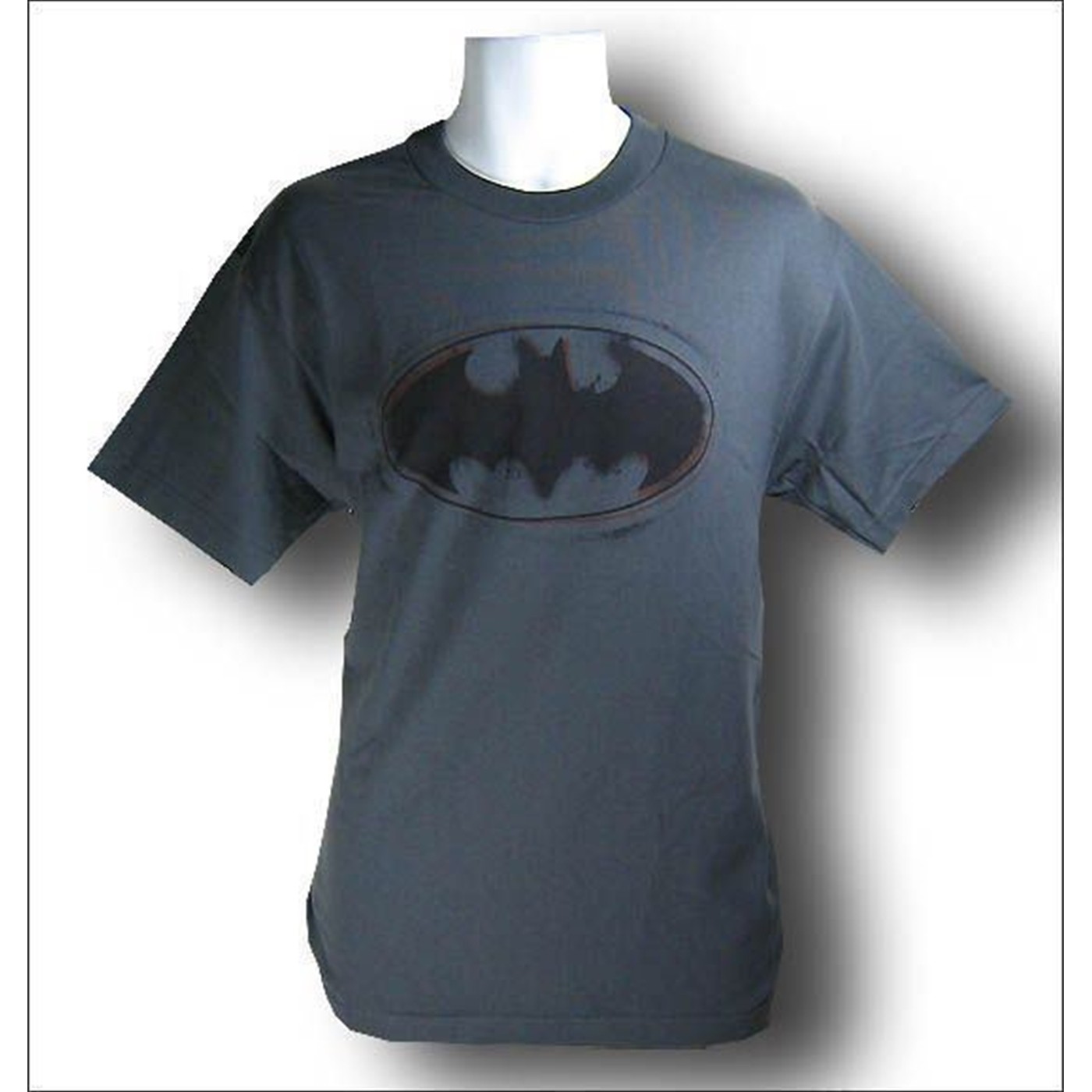 Batman Spray Paint Charcoal Symbol T-Shirt