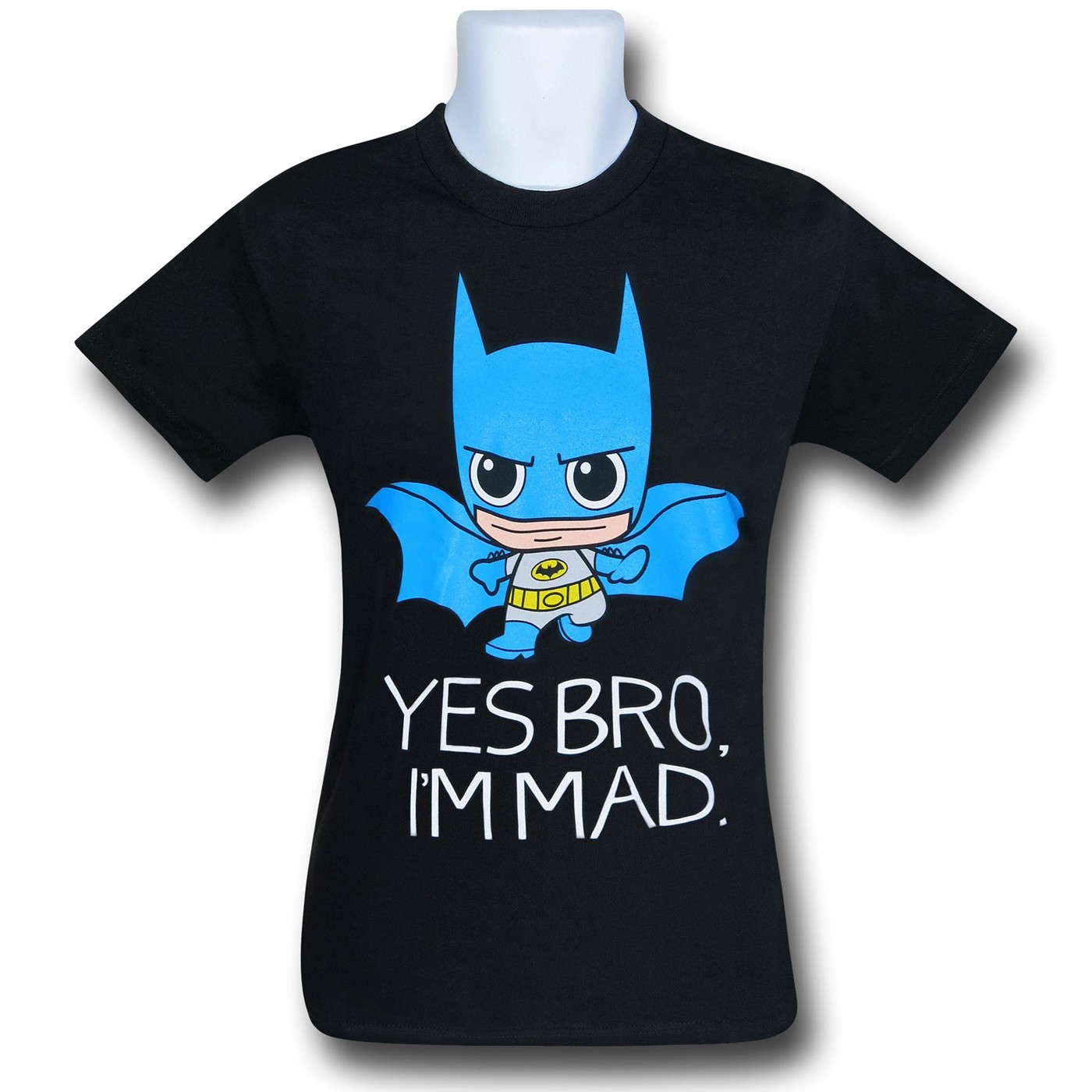 Batman Chibi Yes Bro Black T-Shirt