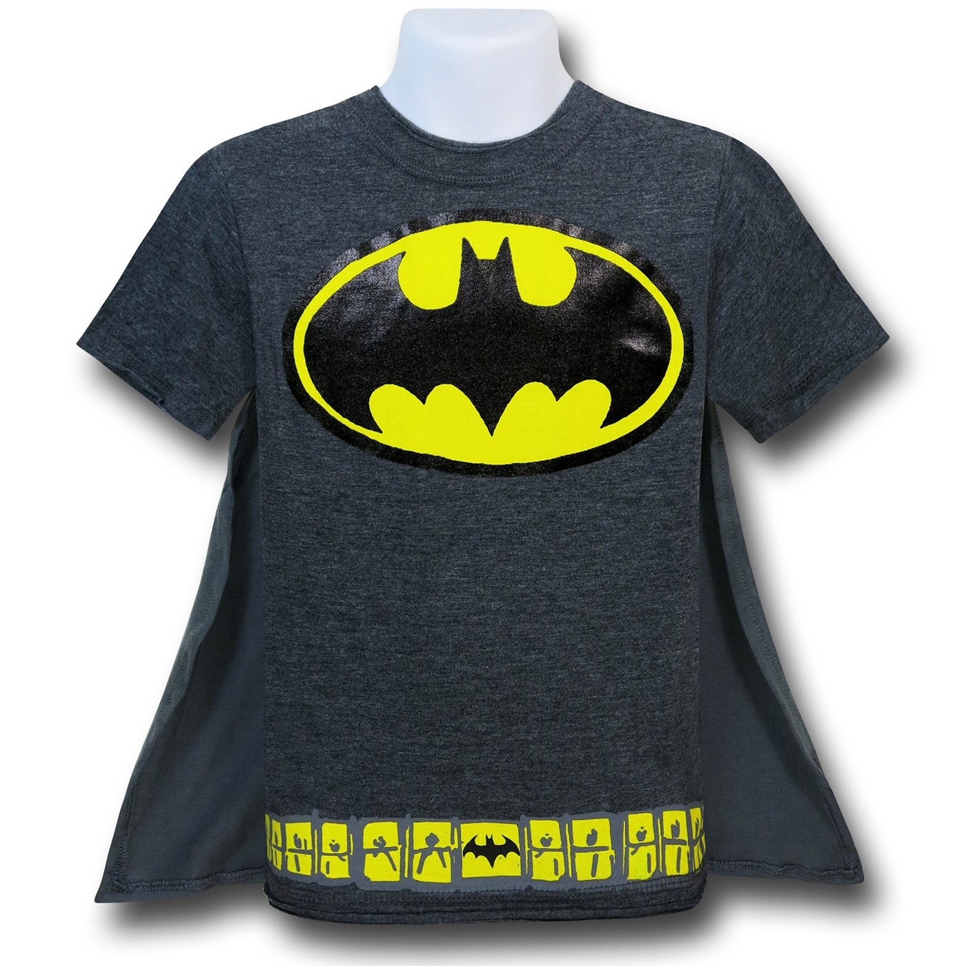 Batman Kids Costume T-Shirt w/Grey Cape