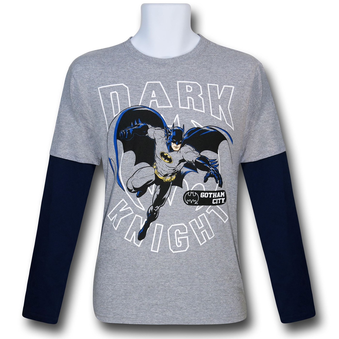 Batman Dark Knight Kids Double-Sleeve T-Shirt