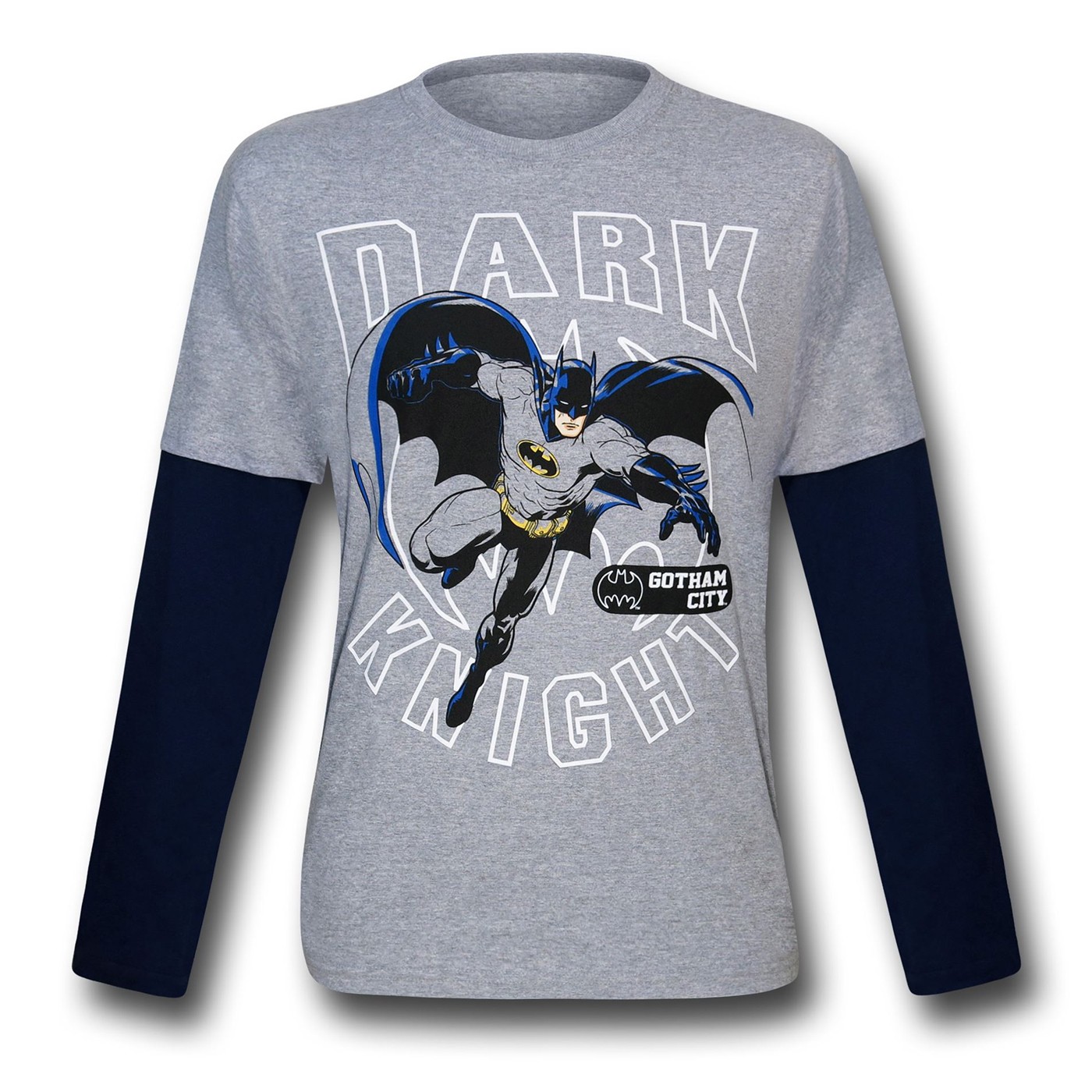 Batman Dark Knight Kids Double-Sleeve T-Shirt