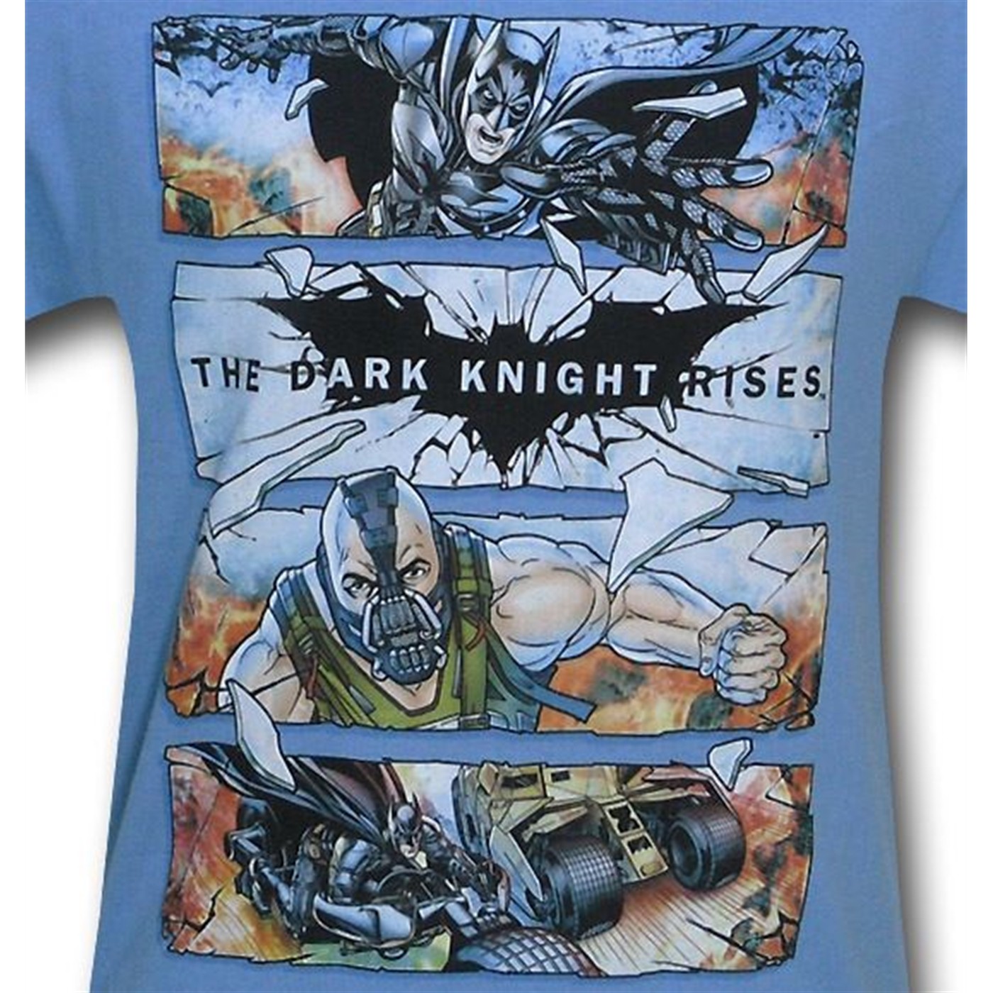 Dark Knight Rises Batman & Bane Battle Panels T-Shirt