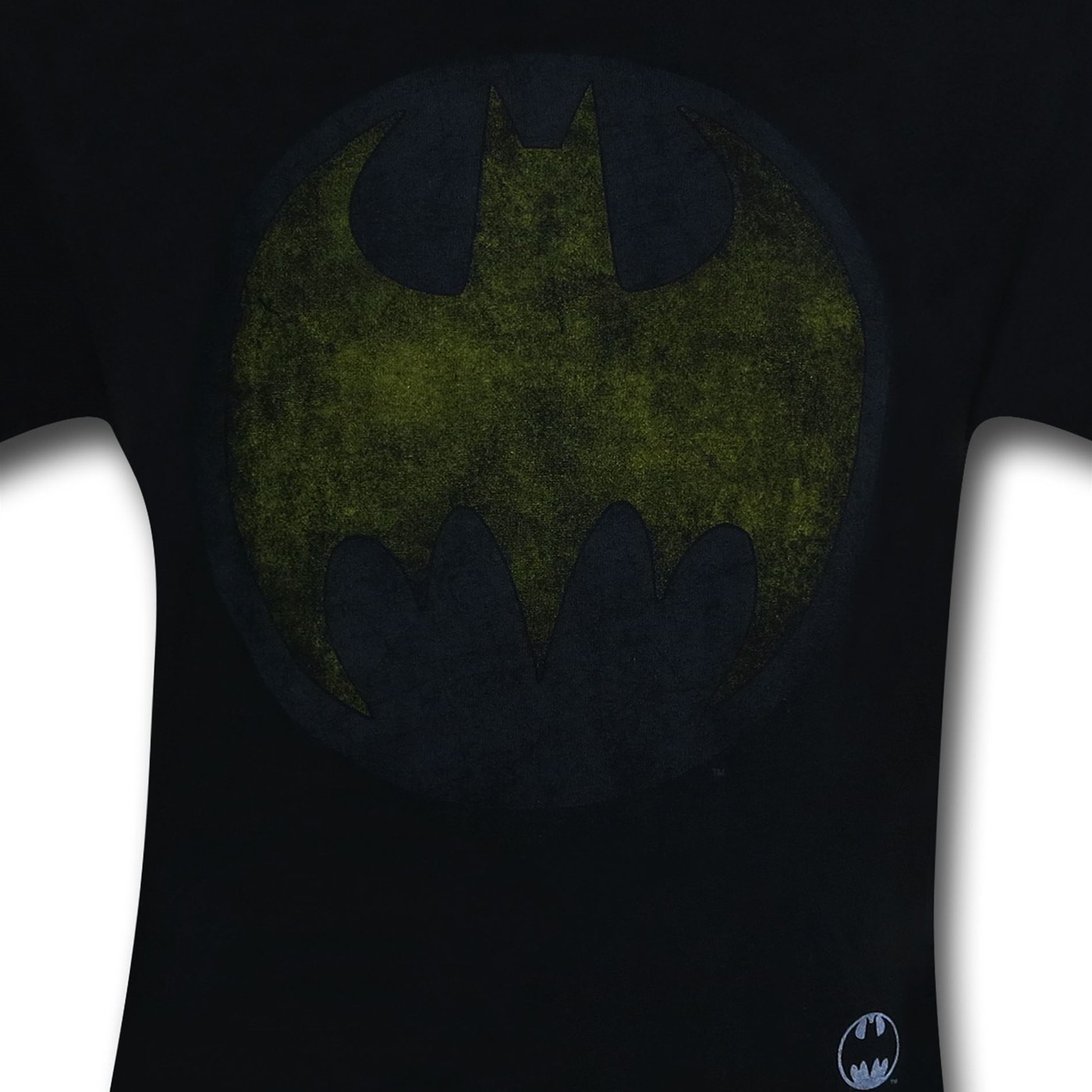 Batman Gold Distressed Washed Symbol T-Shirt
