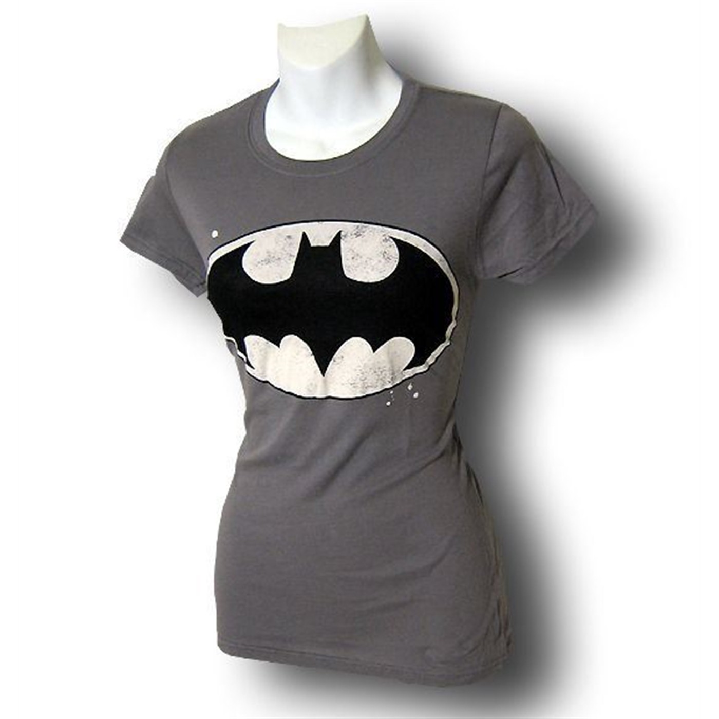 Batgirl Juniors Faded Symbol with Splatter T-Shirt