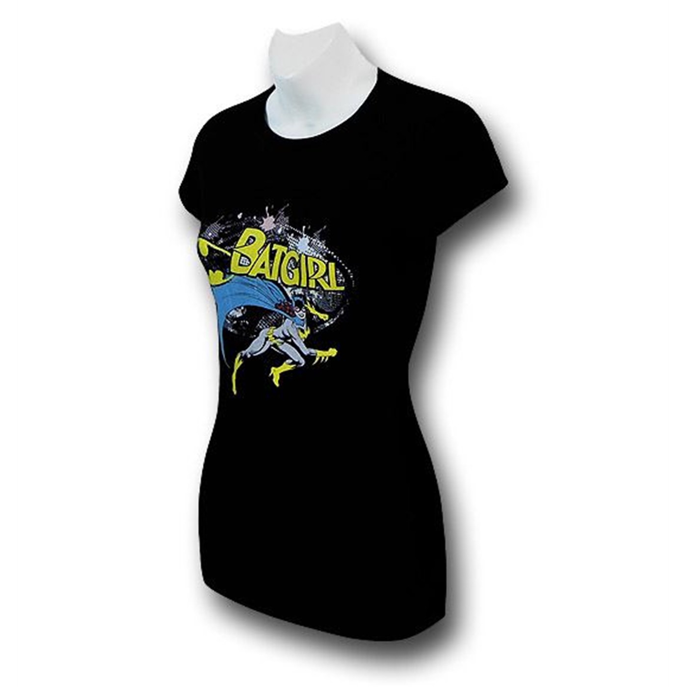 Batgirl Splatter Image Black Women's T-Shirt