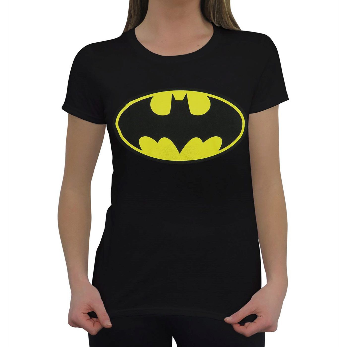DC Comics Official Batman Logo Womens T-Shirt Maglietta Donna