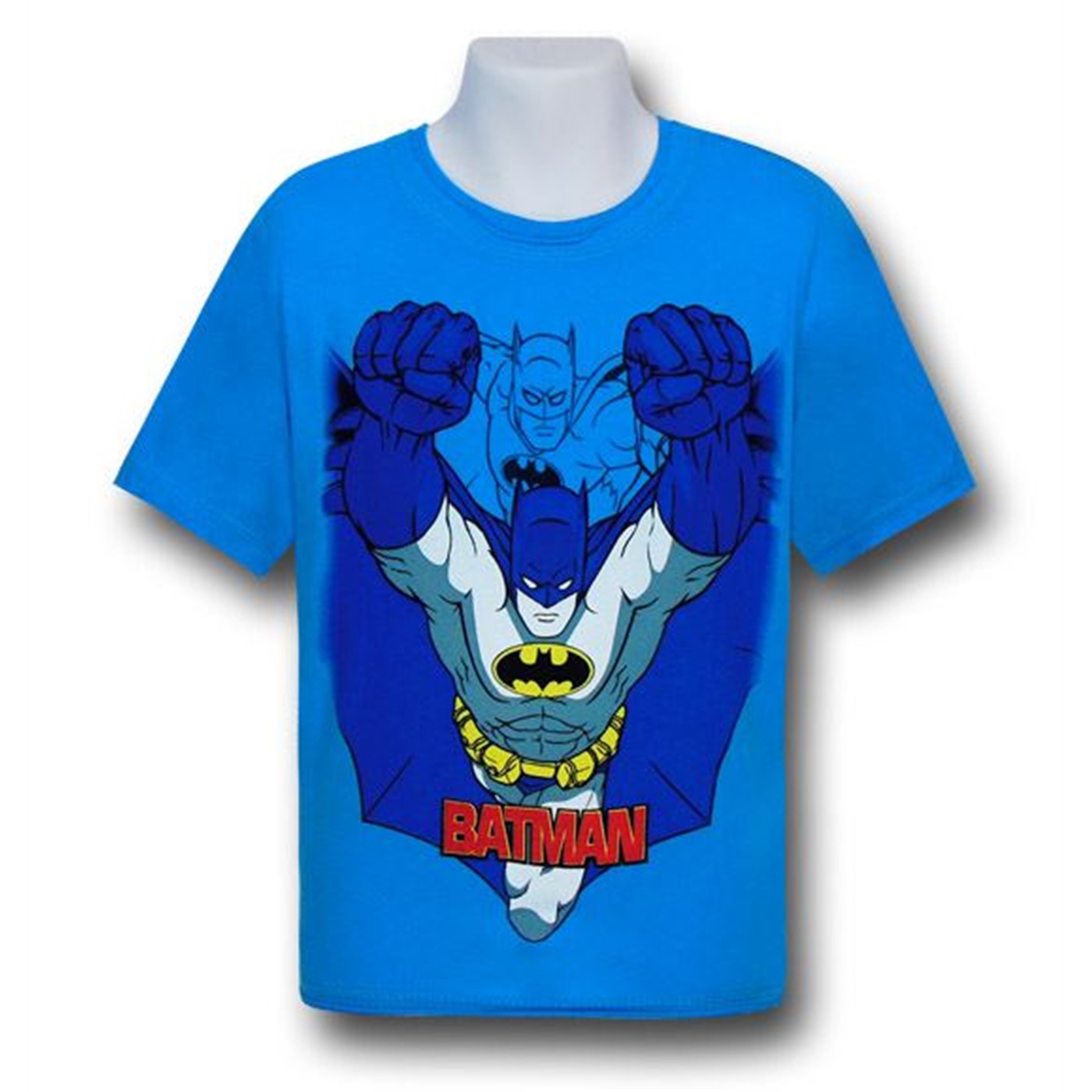 Batman Arms Raised Kids Blue T-Shirt