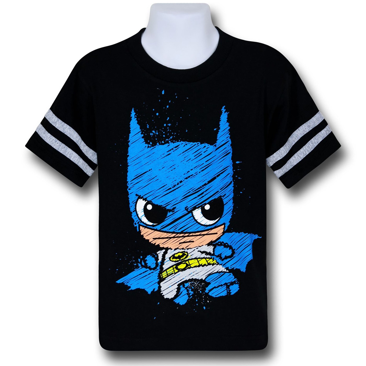 Batman Kawaii Black Athletic Kids T-Shirt