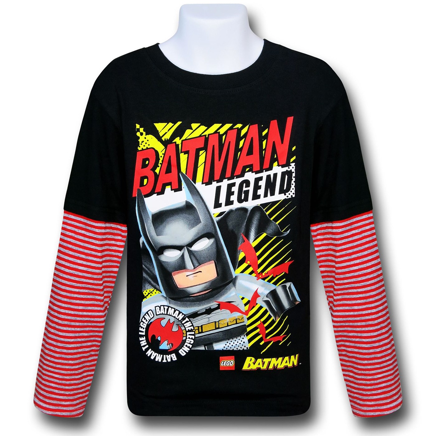 Batman Lego Kids Double-Sleeve T-Shirt