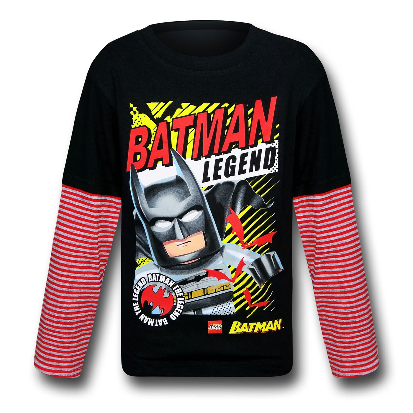 Batman Lego Legend Kids Double-Sleeve T-Shirt