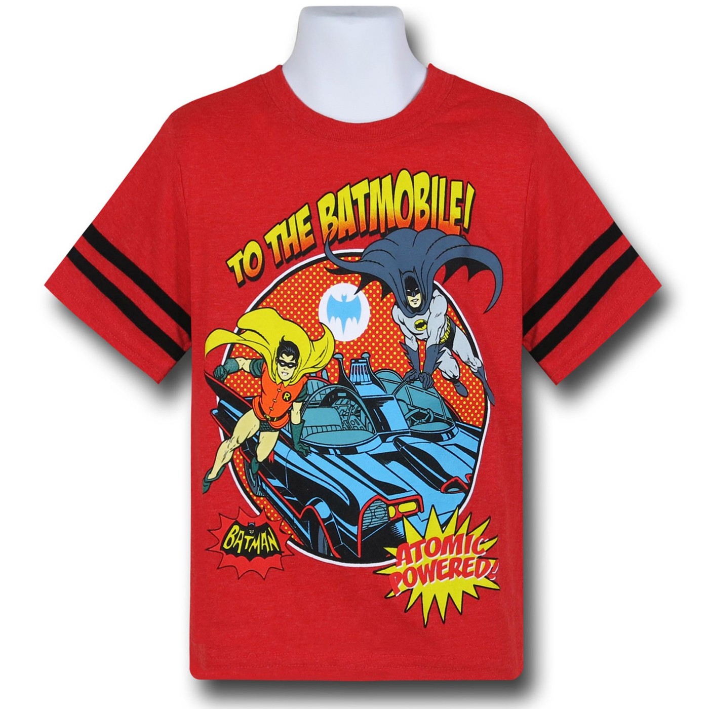 Batman To The Batmobile Kids Athletic T-Shirt