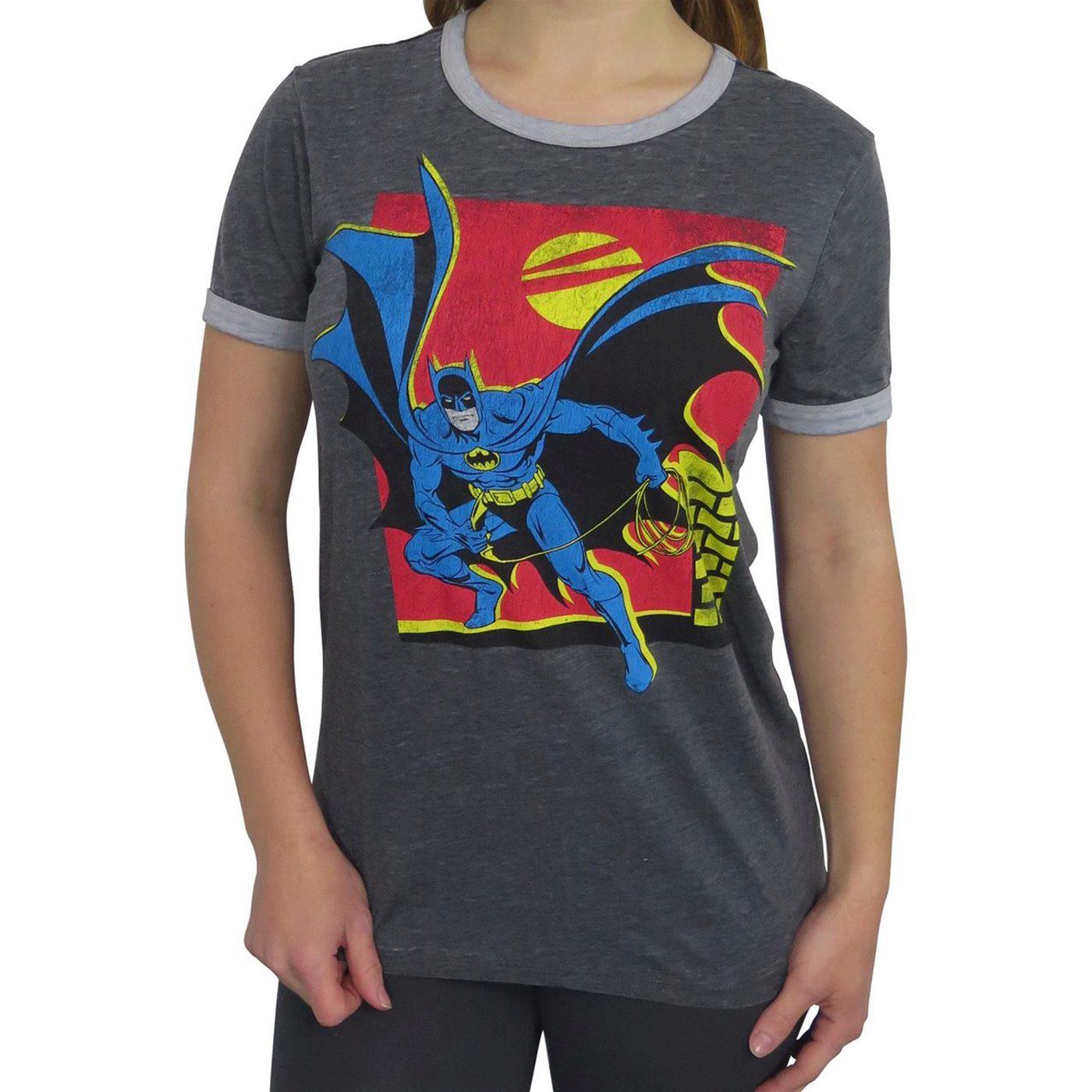 Batman Night Prowler Burnout Ringer Women's T-Shirt