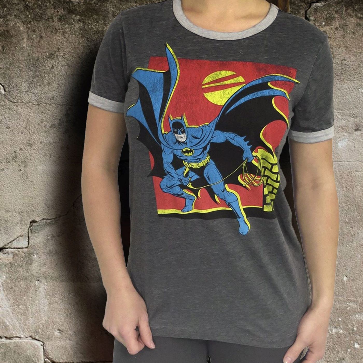 Batman Night Prowler Burnout Ringer Women's T-Shirt