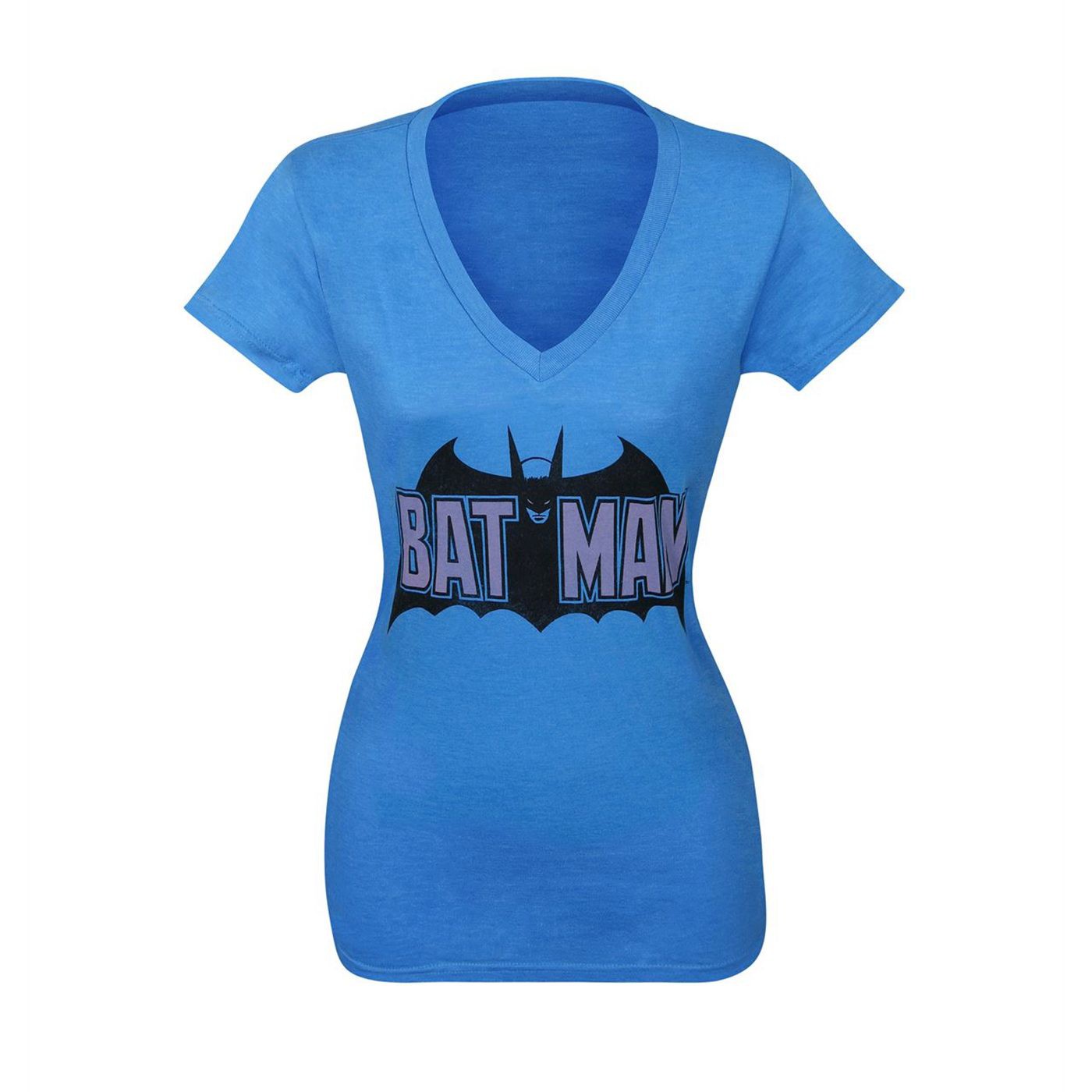 Batman Old School Logo Women's V-Neck T-Shirt