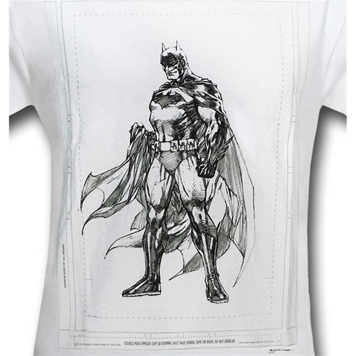 Batman Raw Jim Lee Sketch T-Shirt