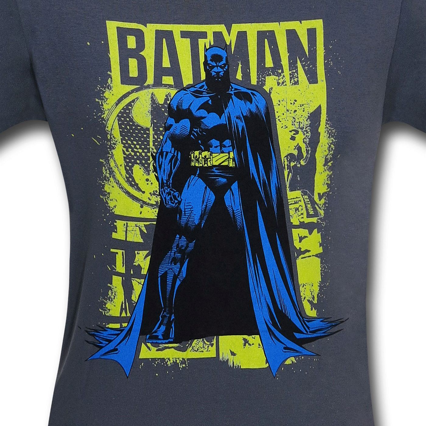 Batman Splatter Background Grey T-Shirt