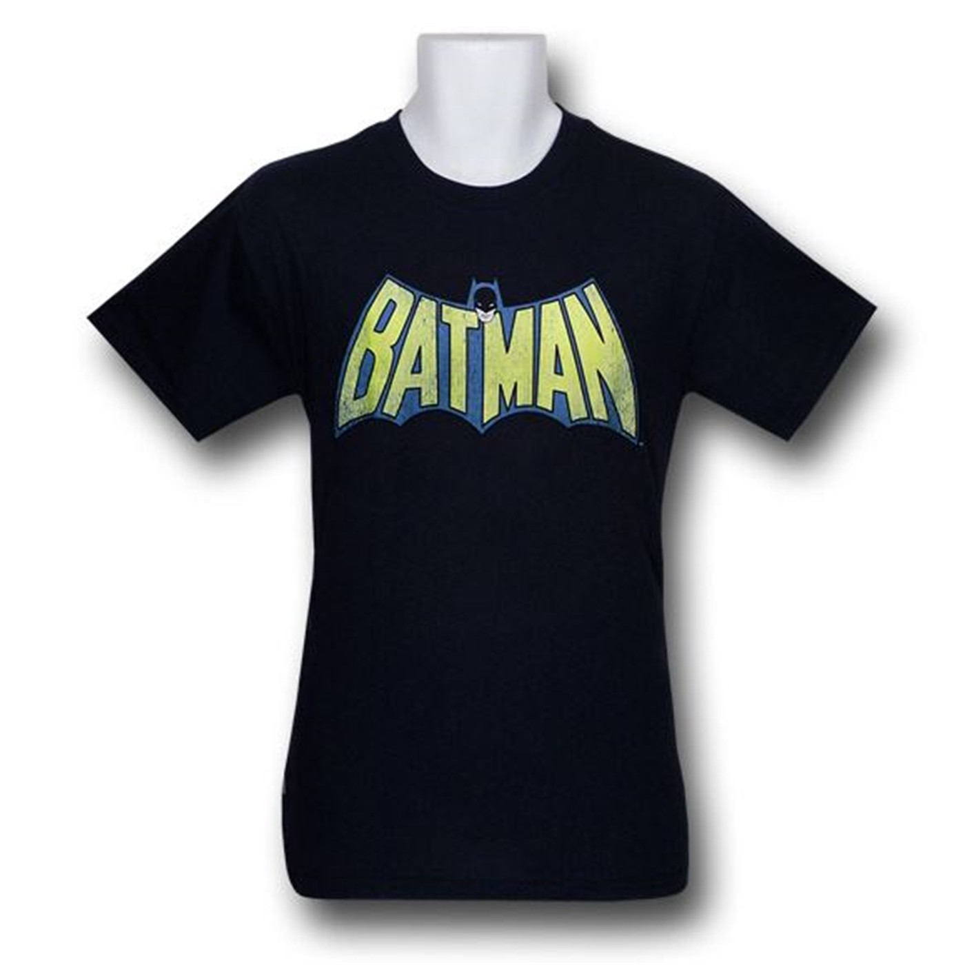 Batman Distressed Logo Navy Kids T-Shirt