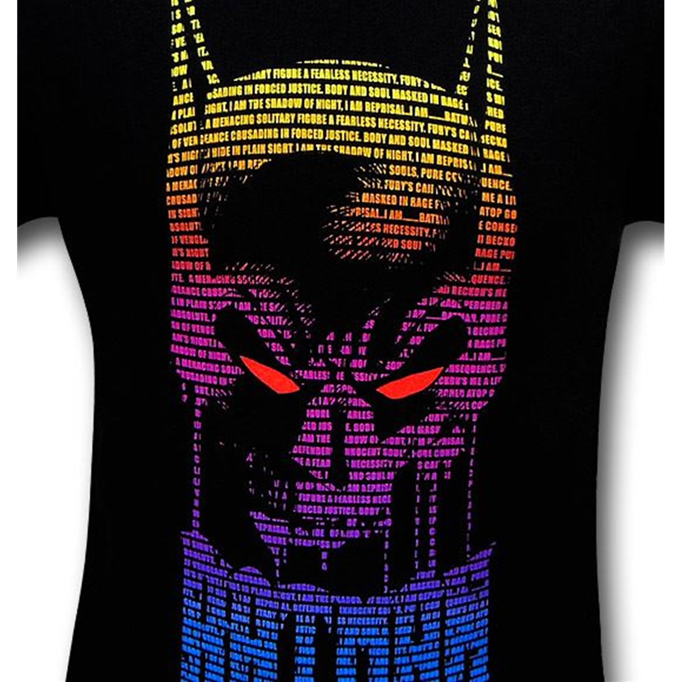 Batman Typeface Cowl Black T-Shirt