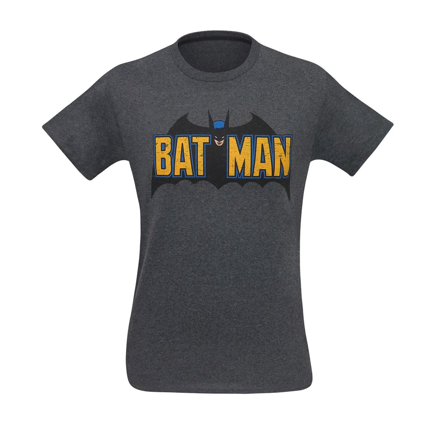 Batman Vintage Logo Charcoal Men's T-Shirt