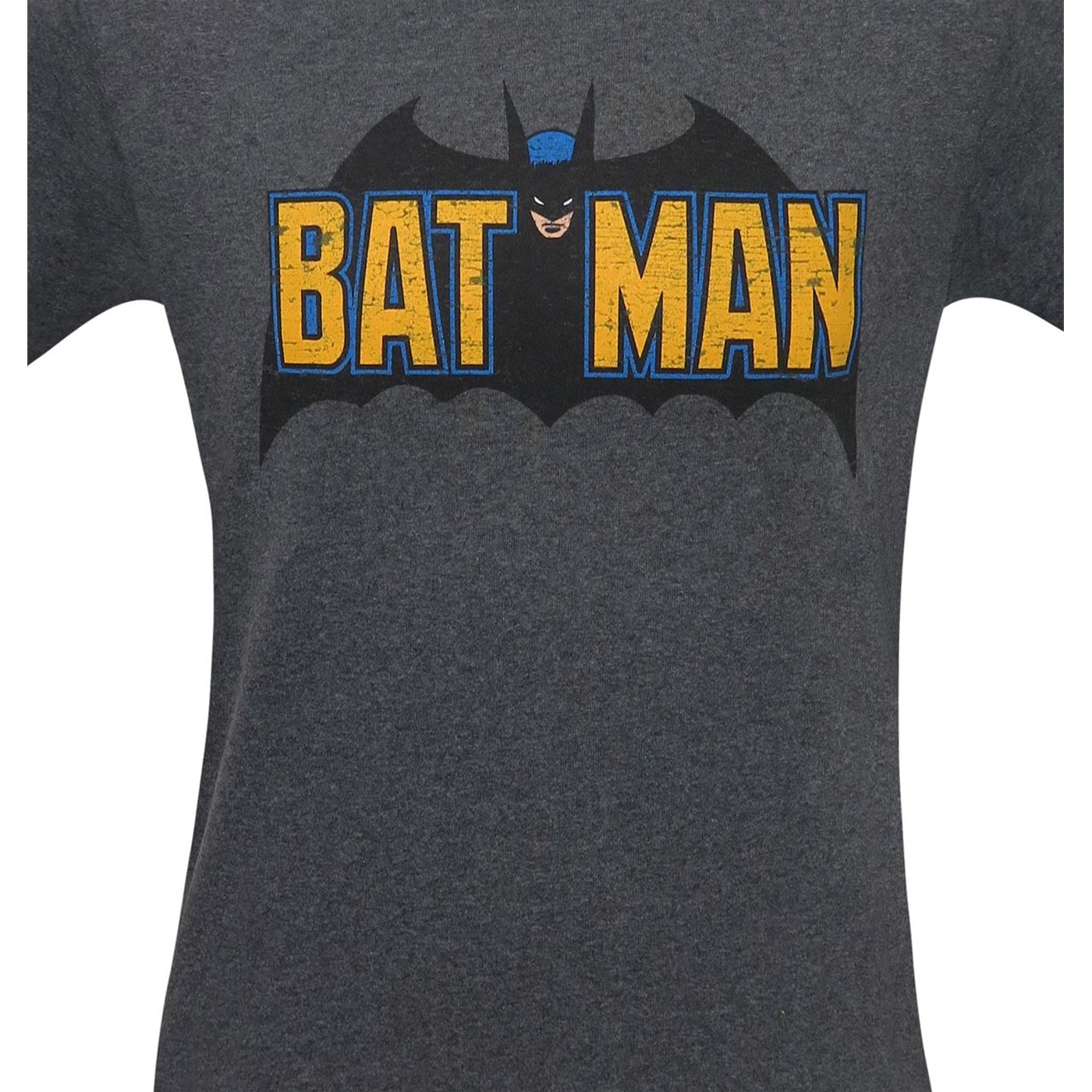 Batman Vintage Logo Charcoal Men's T-Shirt