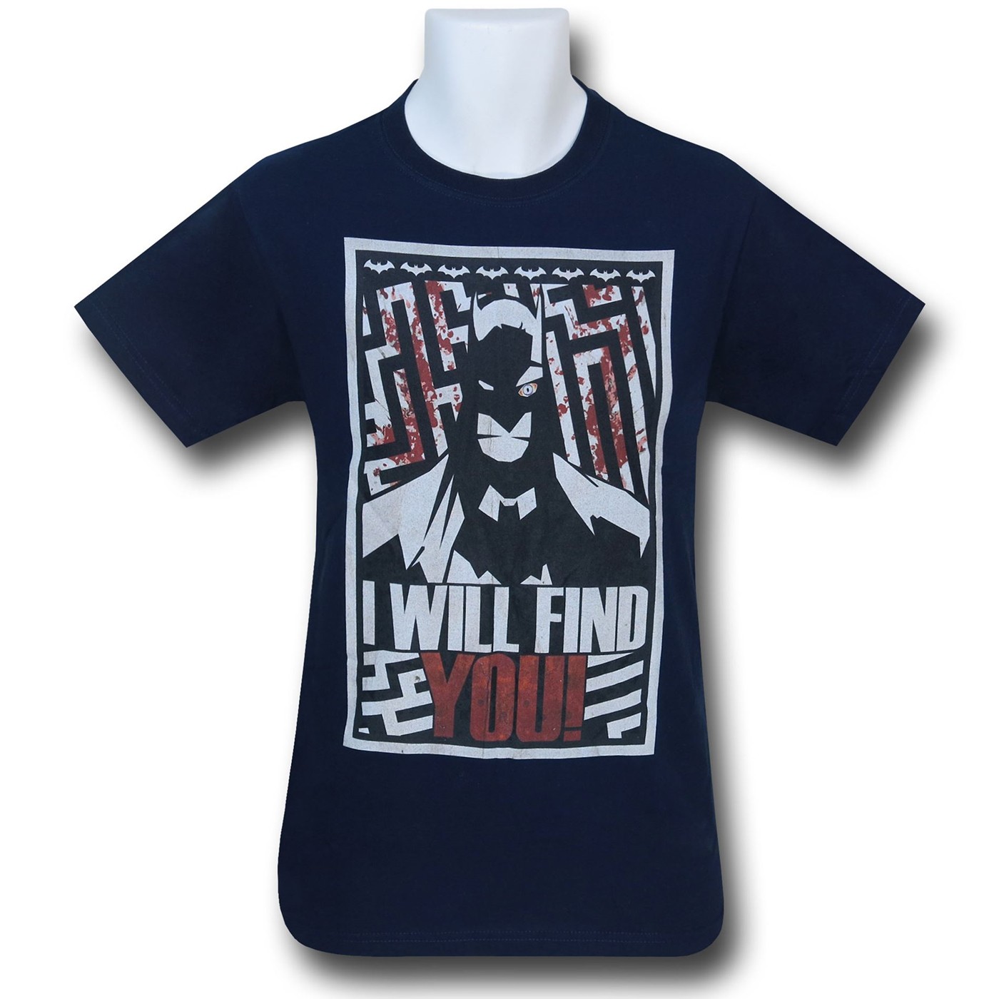 Batman I Will Find You Navy T-Shirt