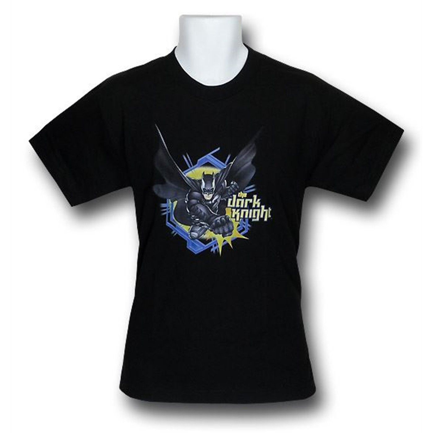 Batman Dark Knight Kids/Youth T-Shirt Hexagon Bat-Punch