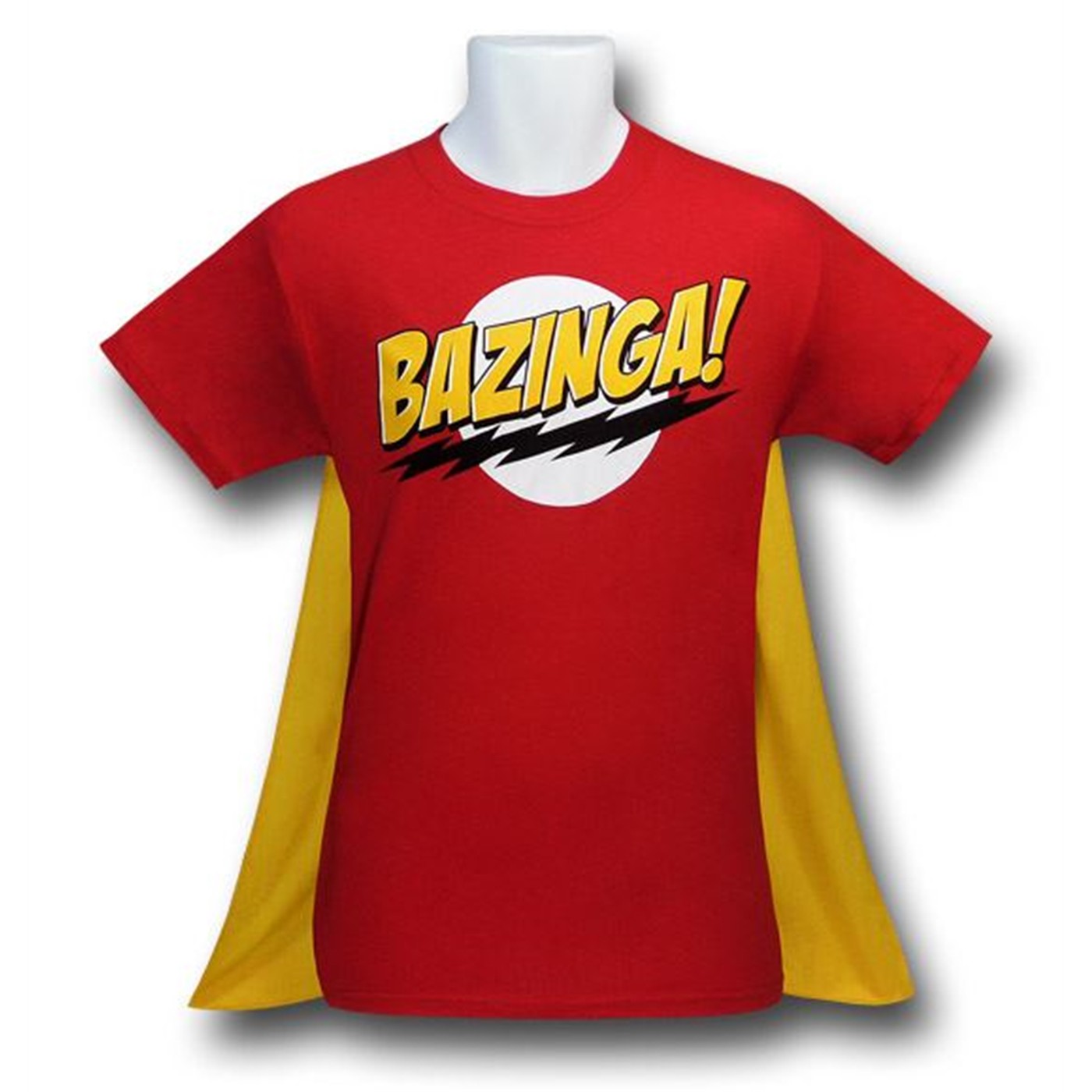 Big Bang Theory Bazinga Logo with Cape T-Shirt