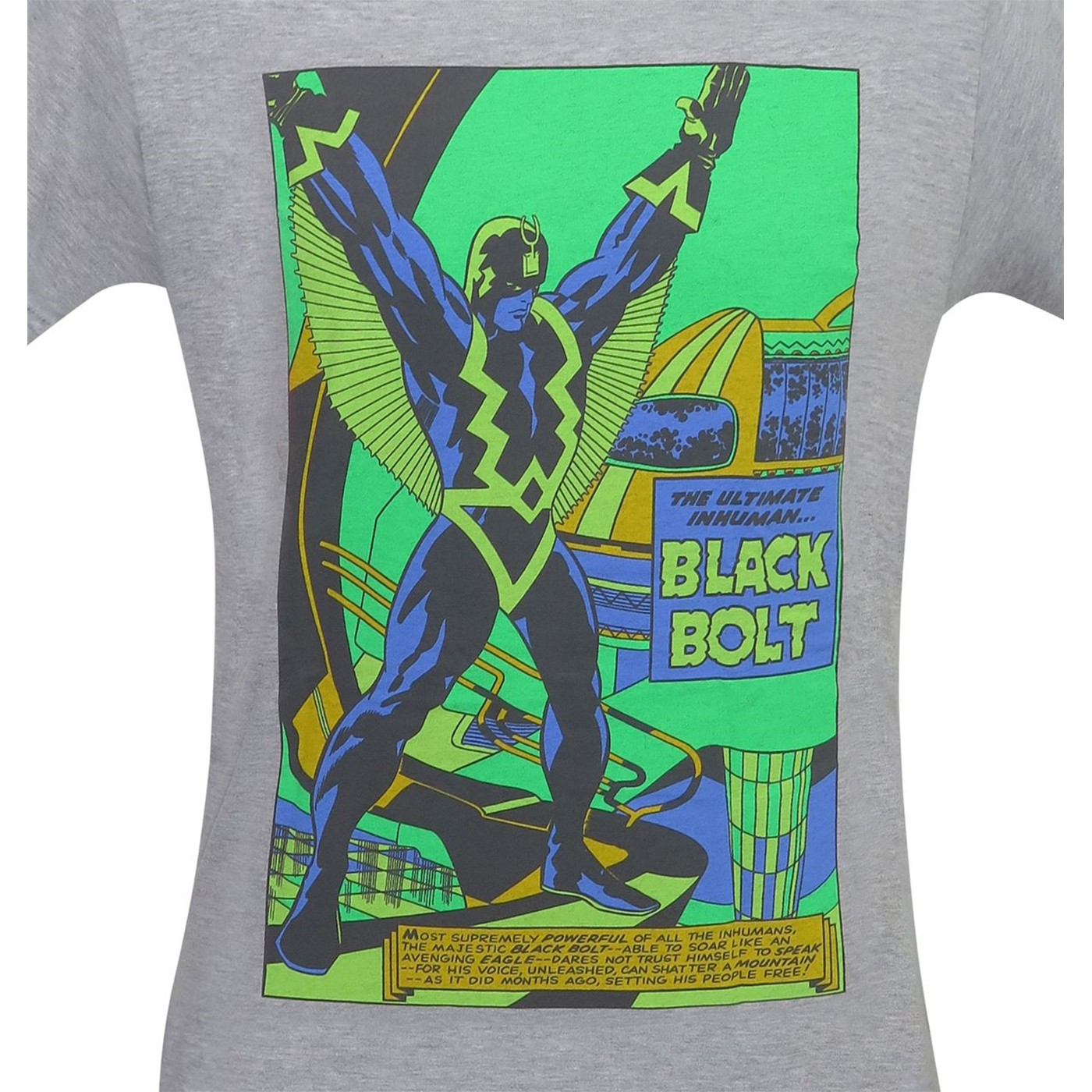 Black Bolt Black Light by Jack Kirby Men's T-Shirt