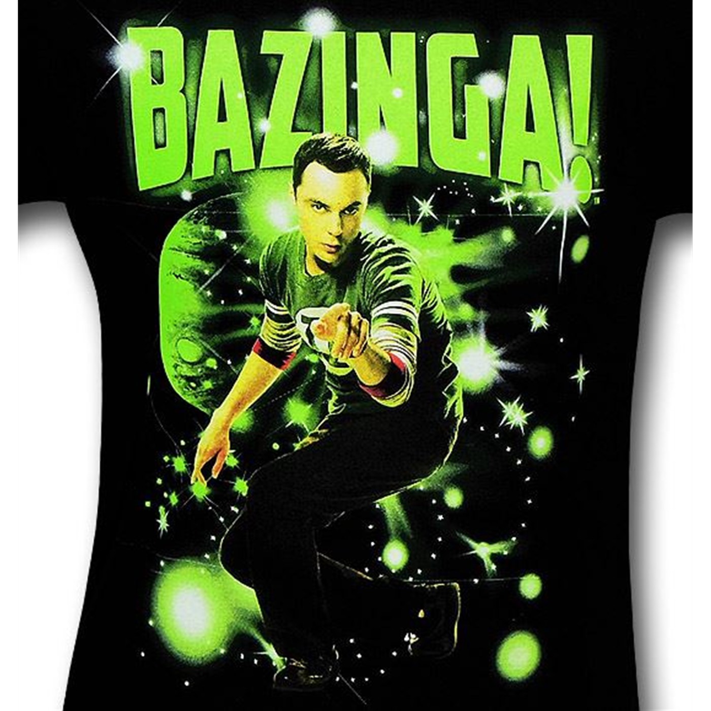 Big Bang Theory Sheldon Stars Bazinga T-Shirt