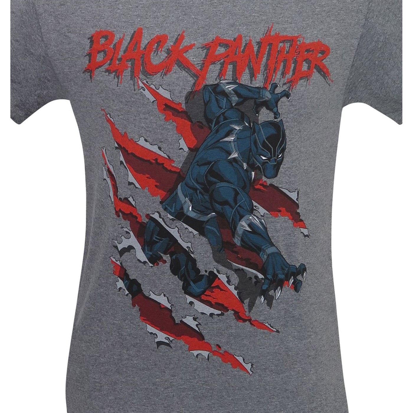 Black Panther Clawing Through Men's T-Shirt