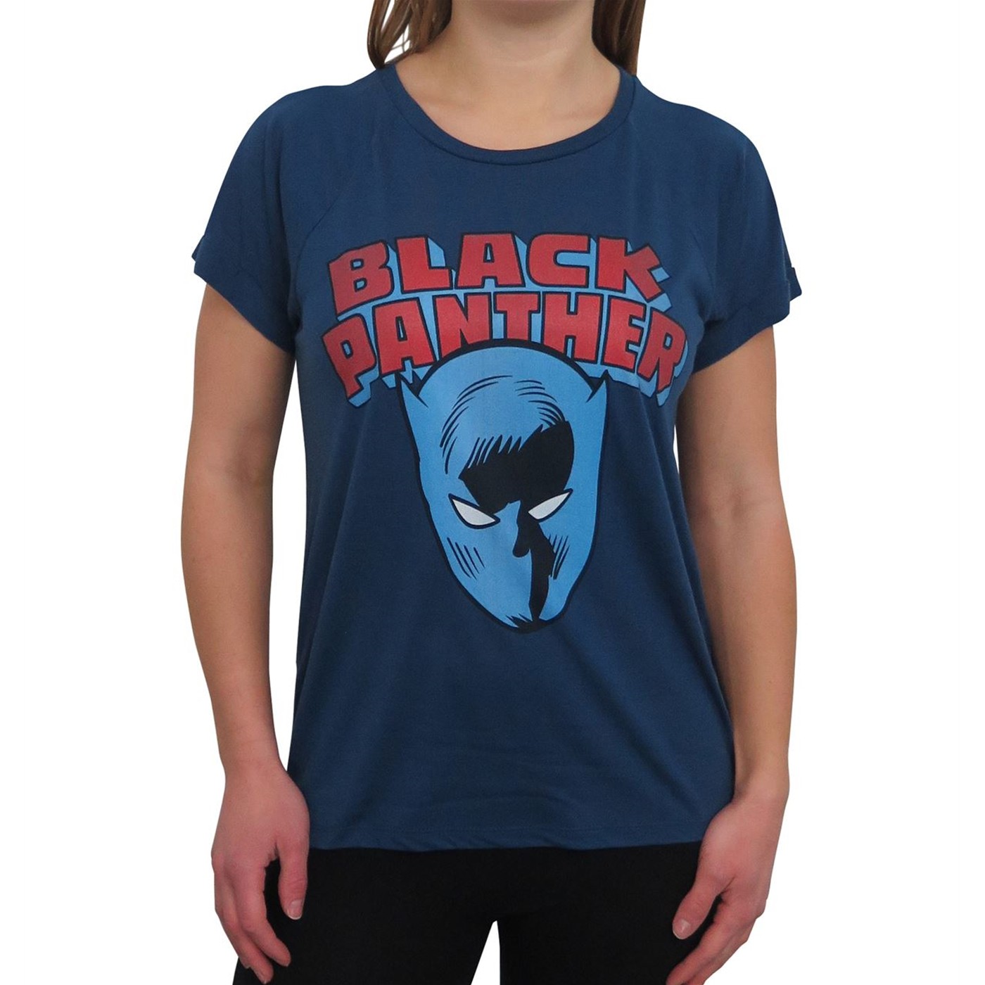 Black Panther Classic Women's Rolled Sleeve T-Shirt