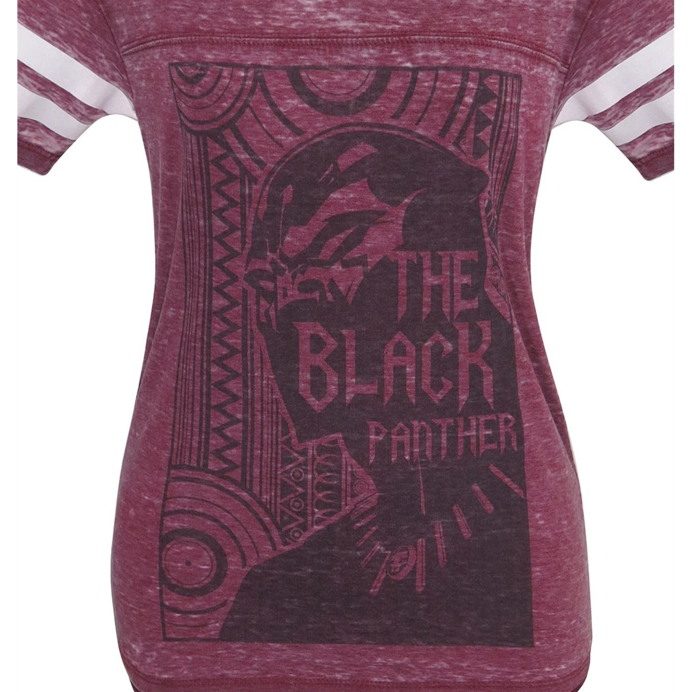 Black Panther Movie Profile Women's Football T-Shirt