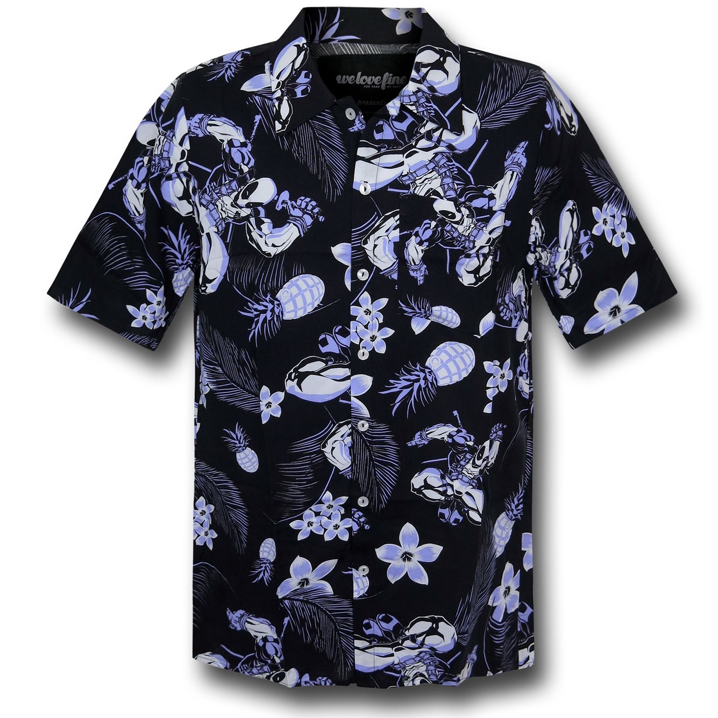 Deadpool Aloha Button-Down Shirt