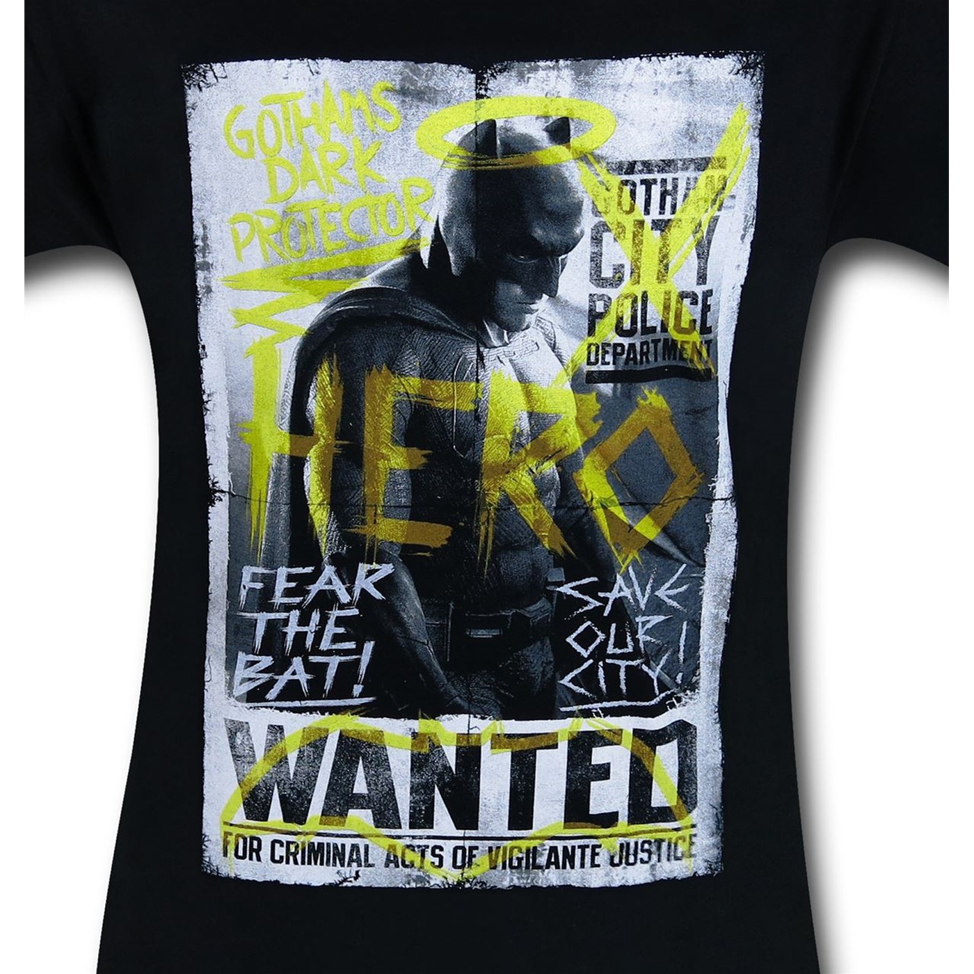 Batman Vs Superman Batman Wanted Poster T-Shirt