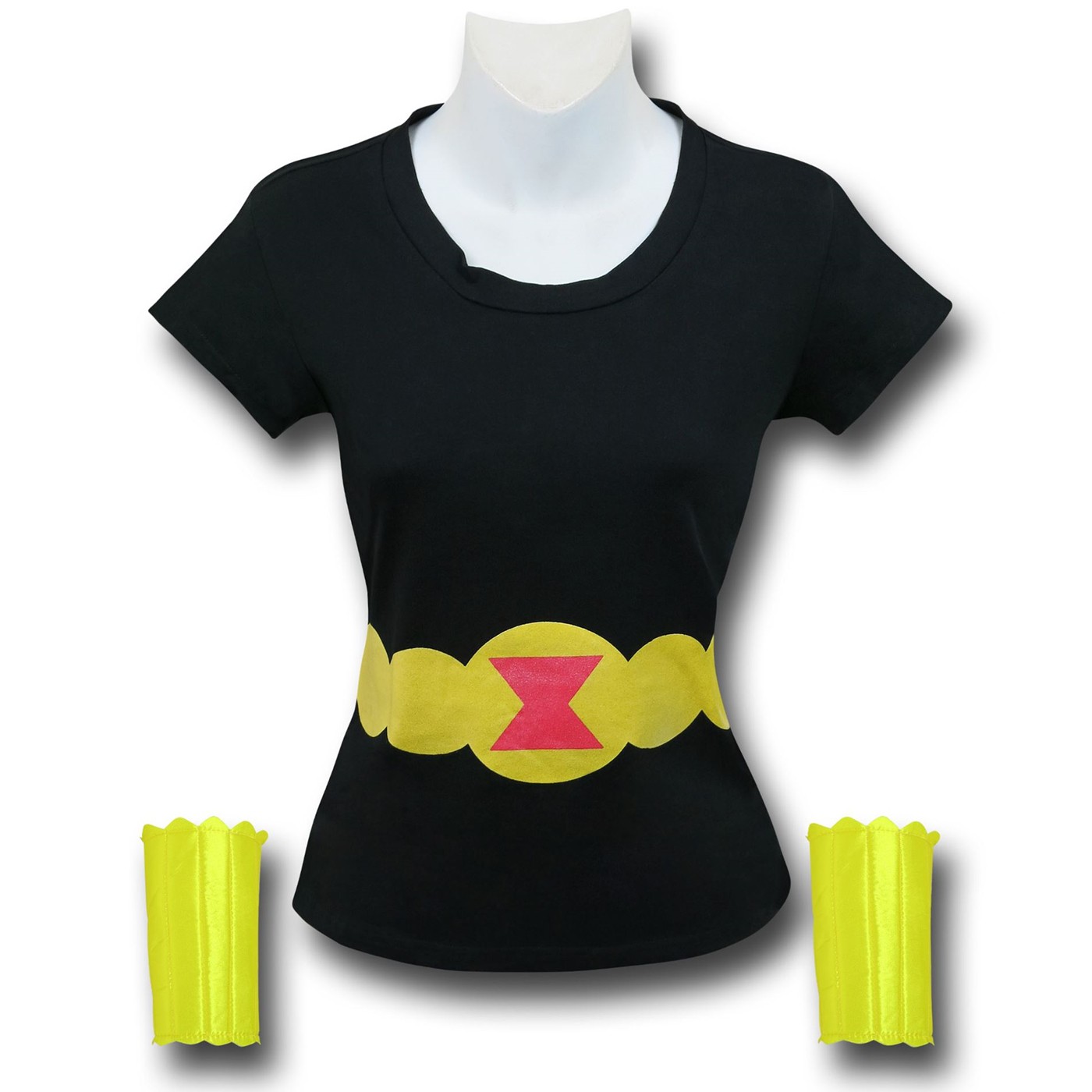 Black Widow Women's Costume T-Shirt w/ Bracers