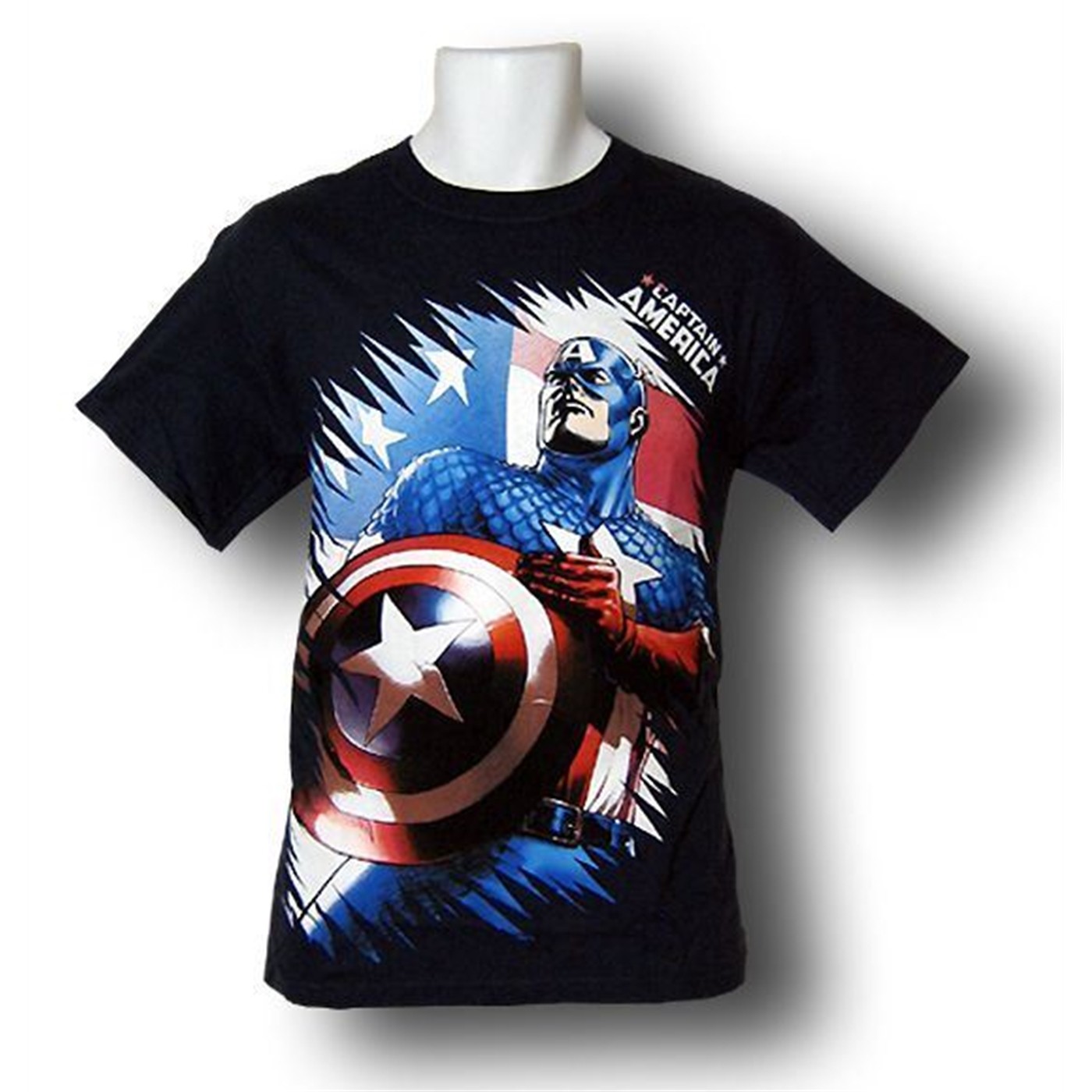 Captain America with Old Glory T-Shirt