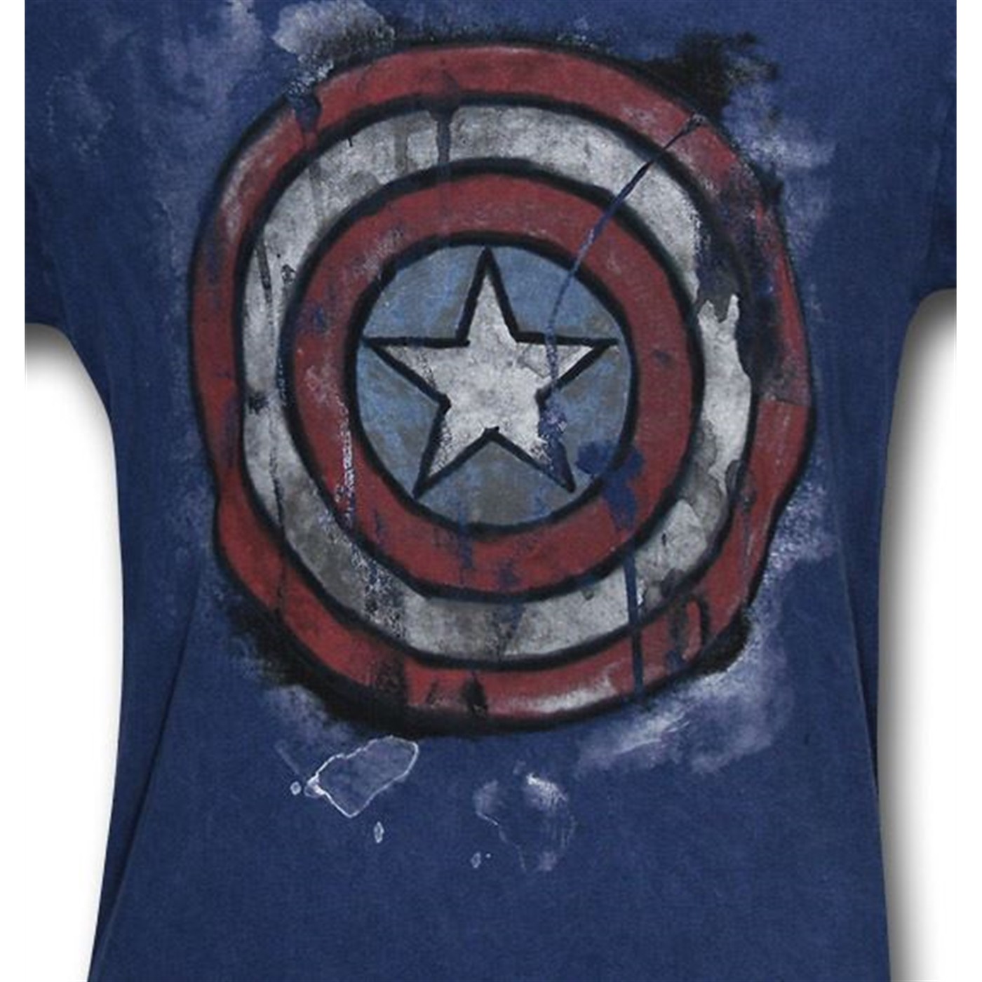 Captain America Acid Wash Symbol T-Shirt