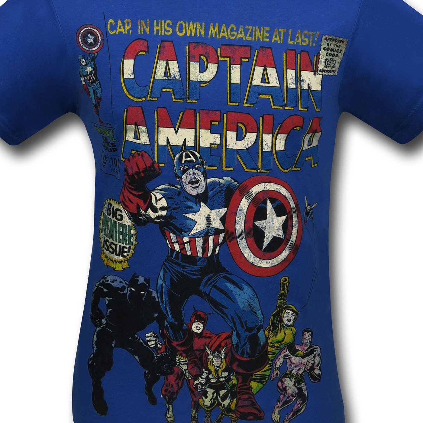Captain America Big Premiere Blue T-Shirt
