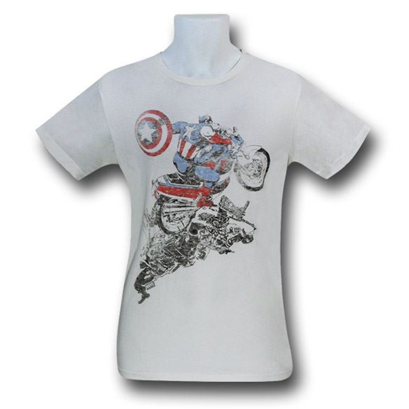 Captain America Bike Climb Junk Food T-Shirt