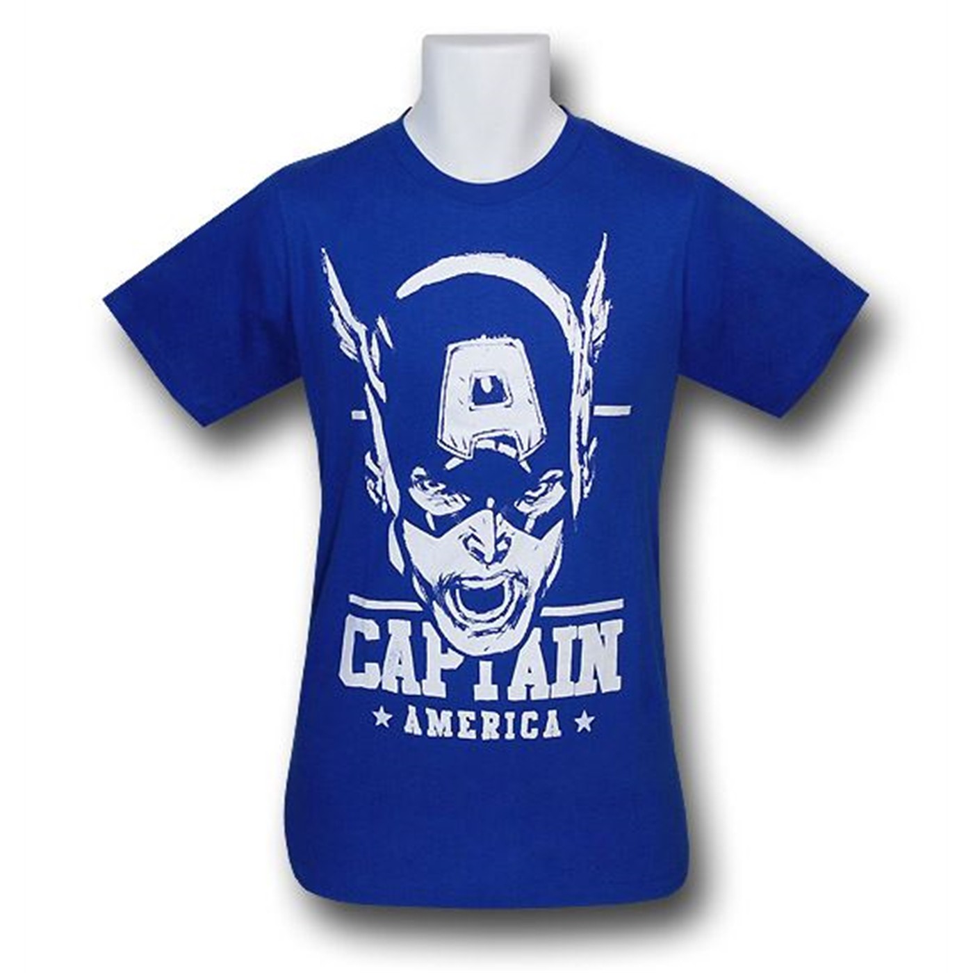 Captain America Head Sketch 30 Single T-Shirt