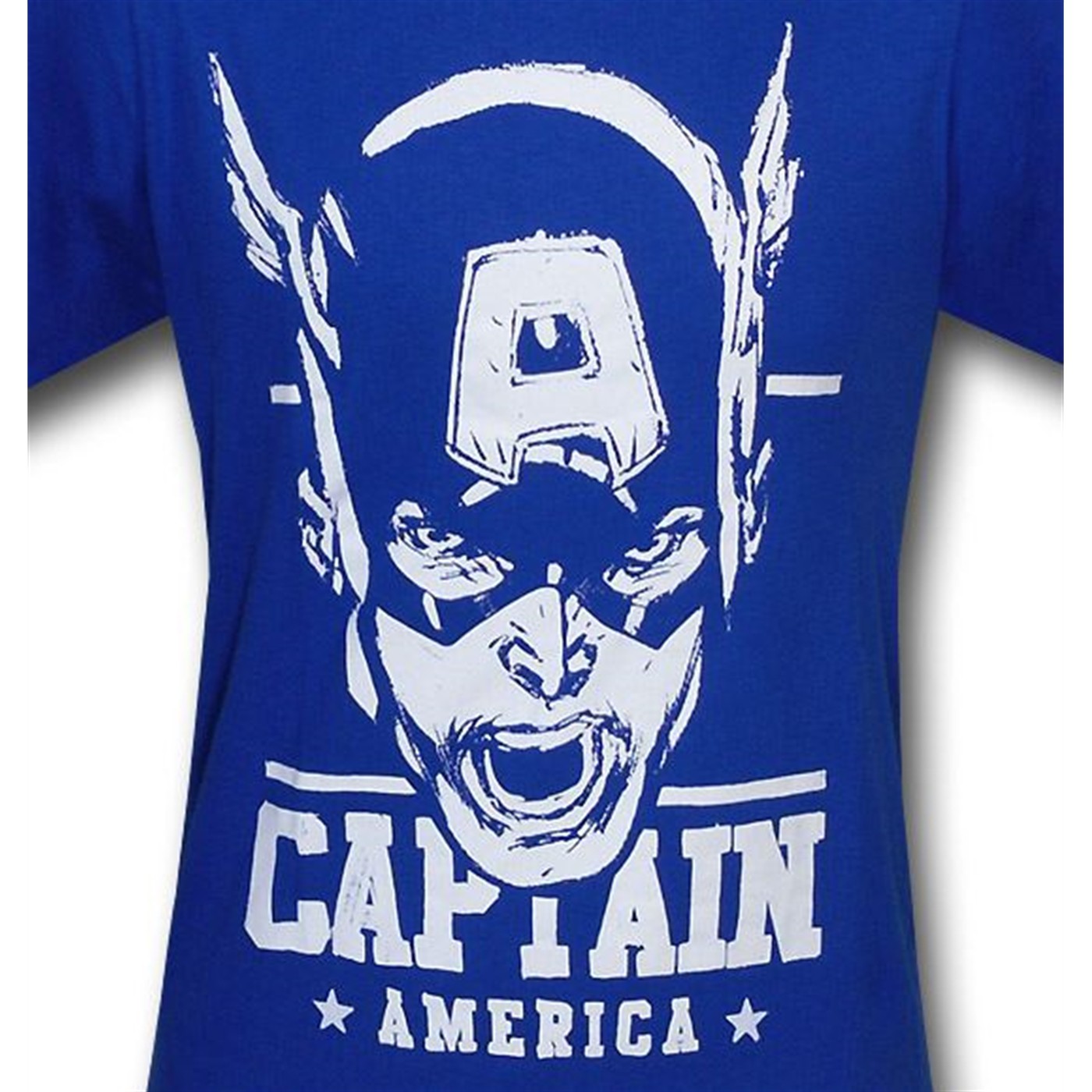 Captain America Head Sketch 30 Single T-Shirt